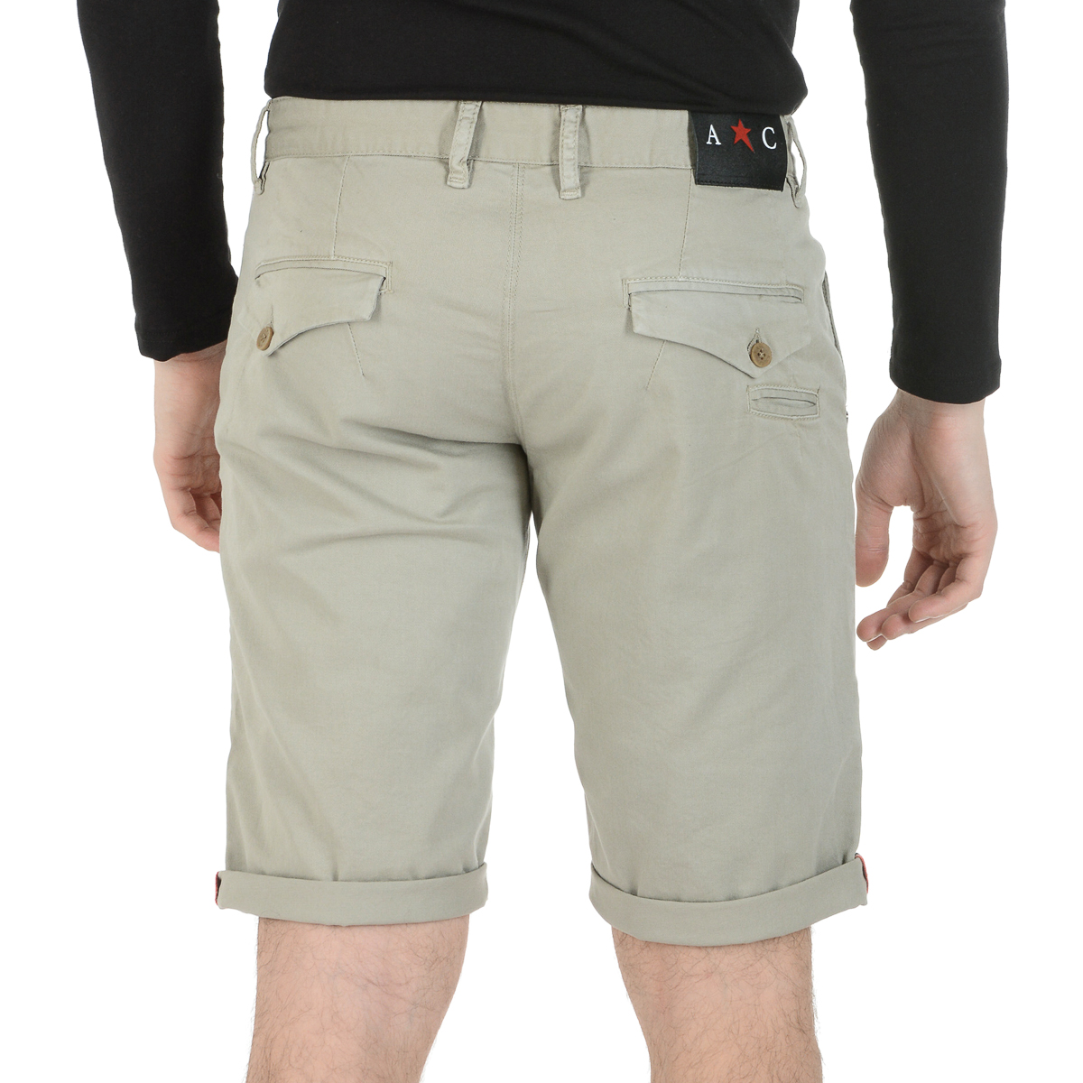 Andrew Charles Pantaloncini da uomo color talpa SADECK