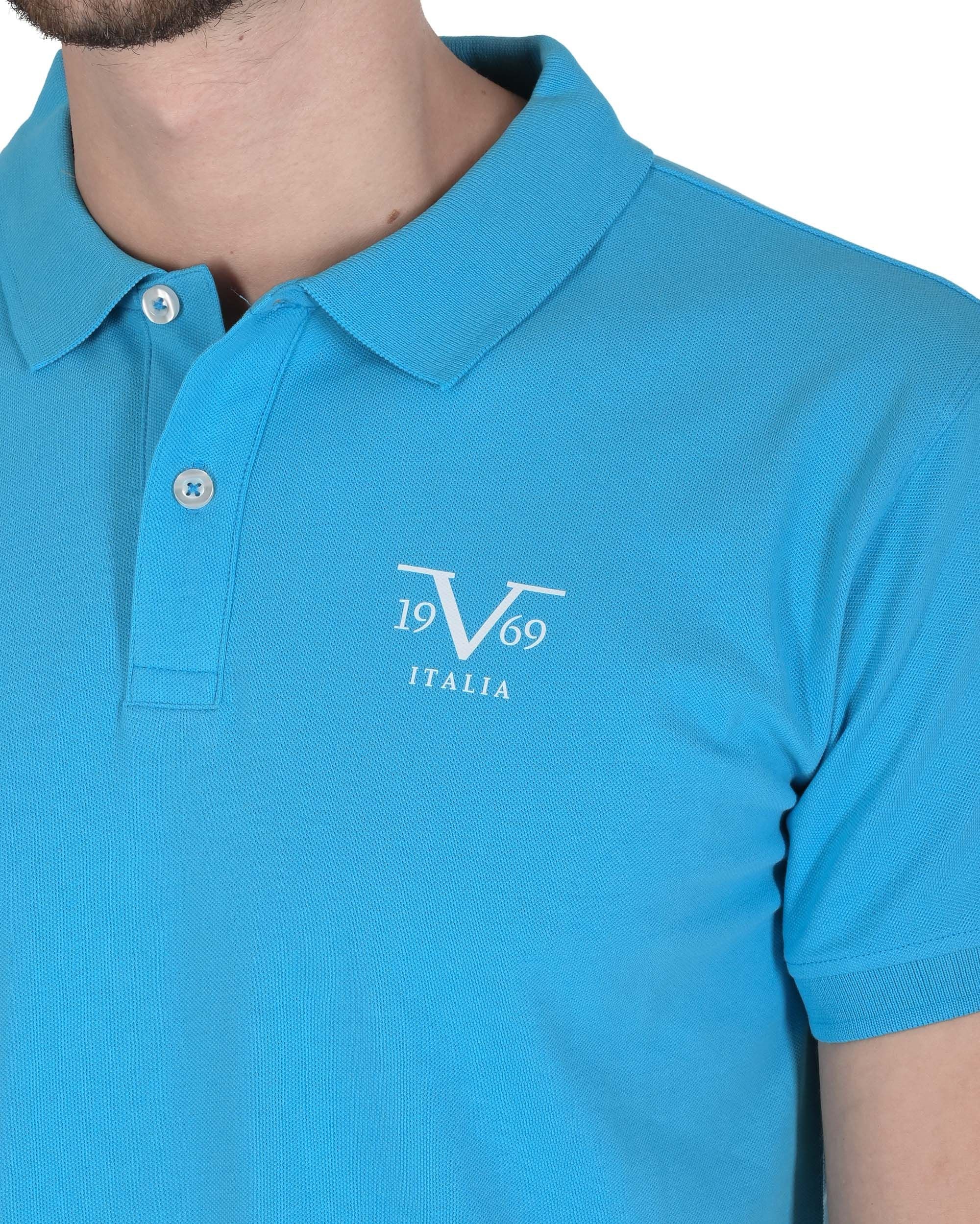 19V69 Italia Polo Uomo VSC1MPL01 AZZURRO