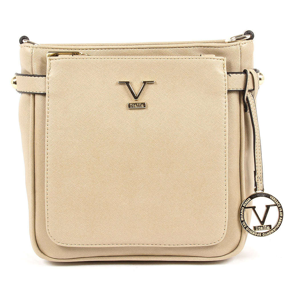 V 1969 Italia Borsa a tracolla da donna Beige MONICA
