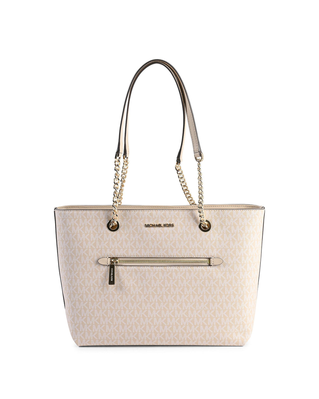 Borsa tote con catena e cerniera frontale di medie dimensioni Michael Kors 35R3GTTT2V BUFF