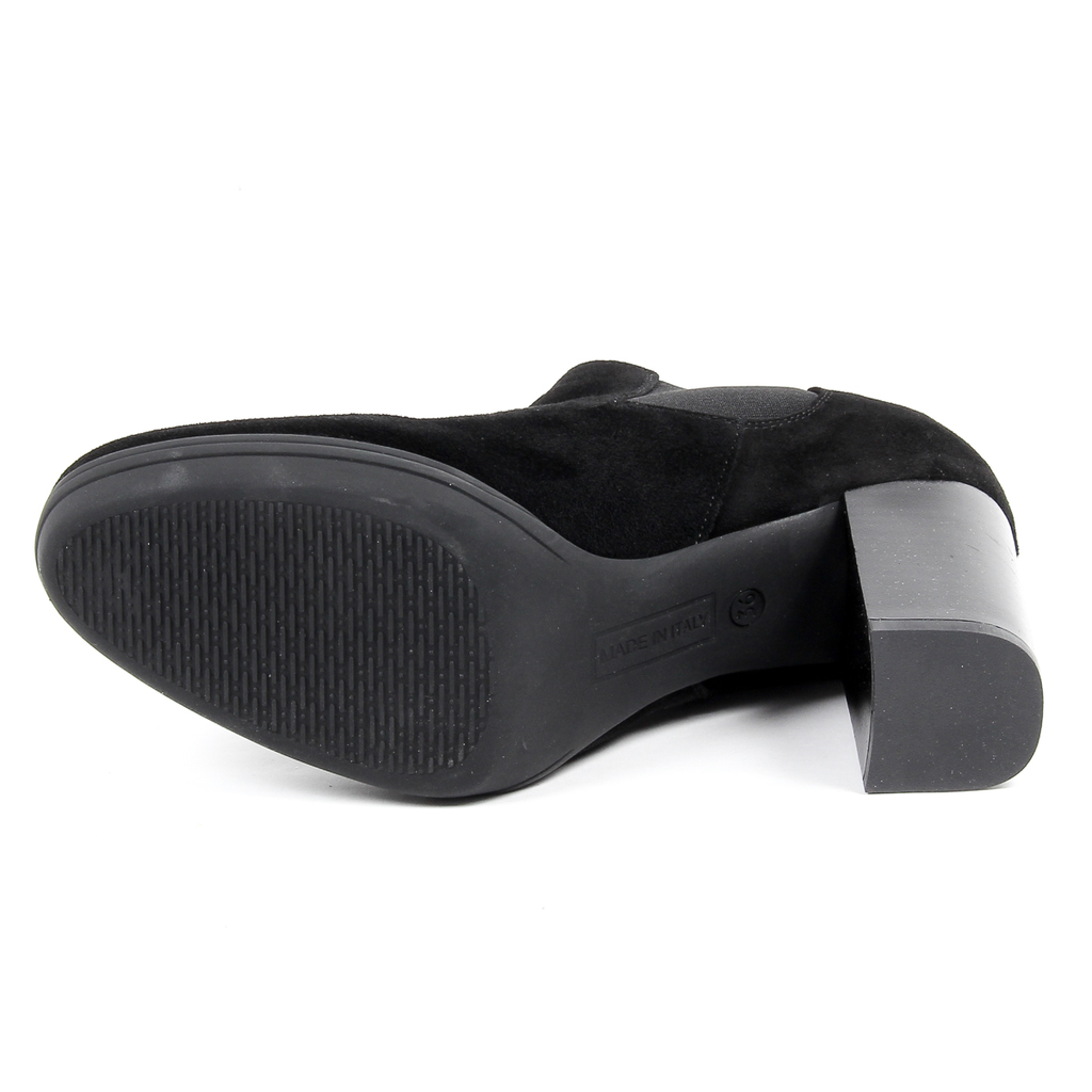 V 1969 Italia Stivaletto con tacco da donna nero GRACY