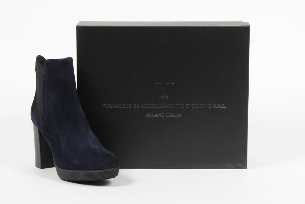 Stivaletto Da Donna V 1969 Italia C22 CAMOSCIO ATLANTICO