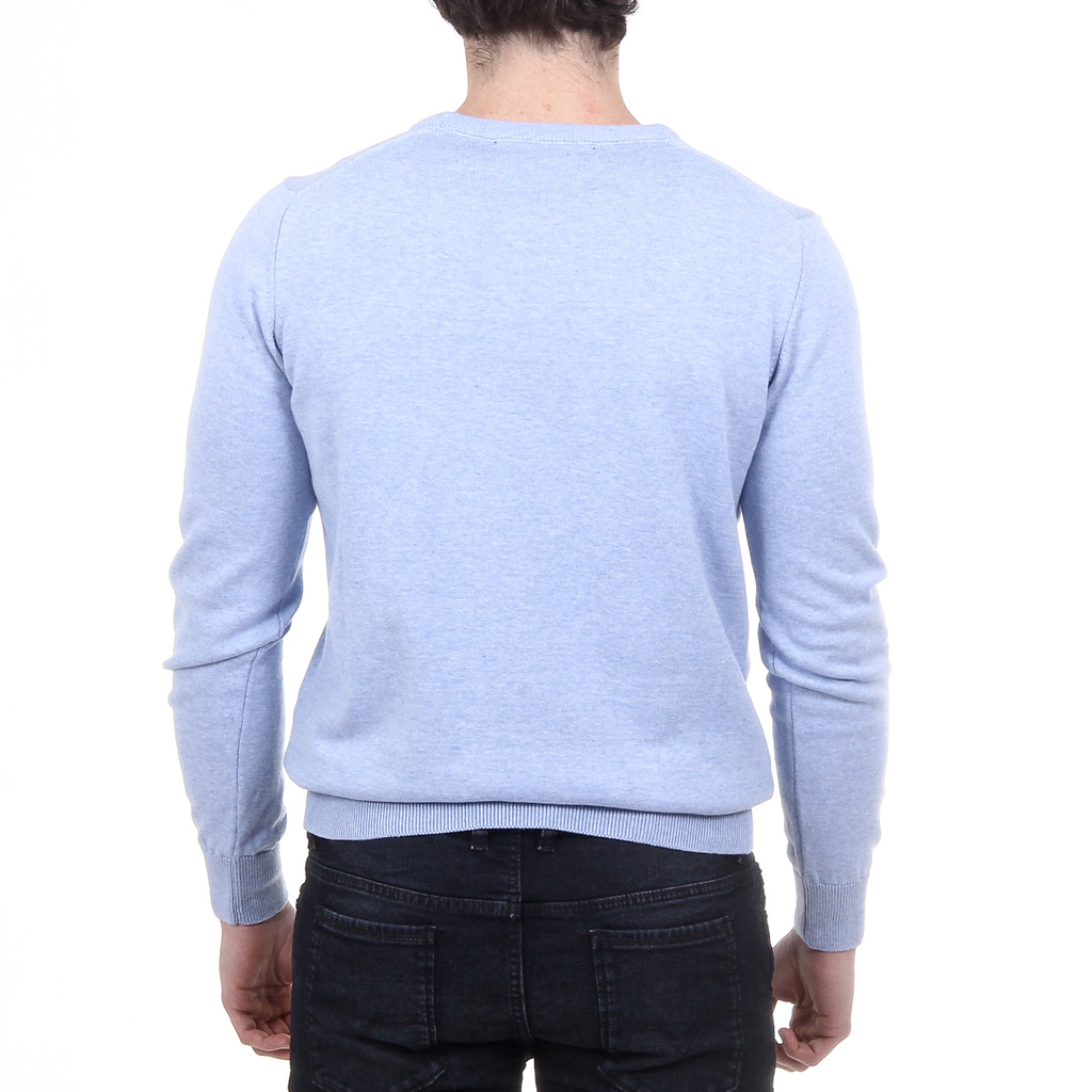 V 1969 Italia Maglione da uomo a maniche lunghe con scollo tondo