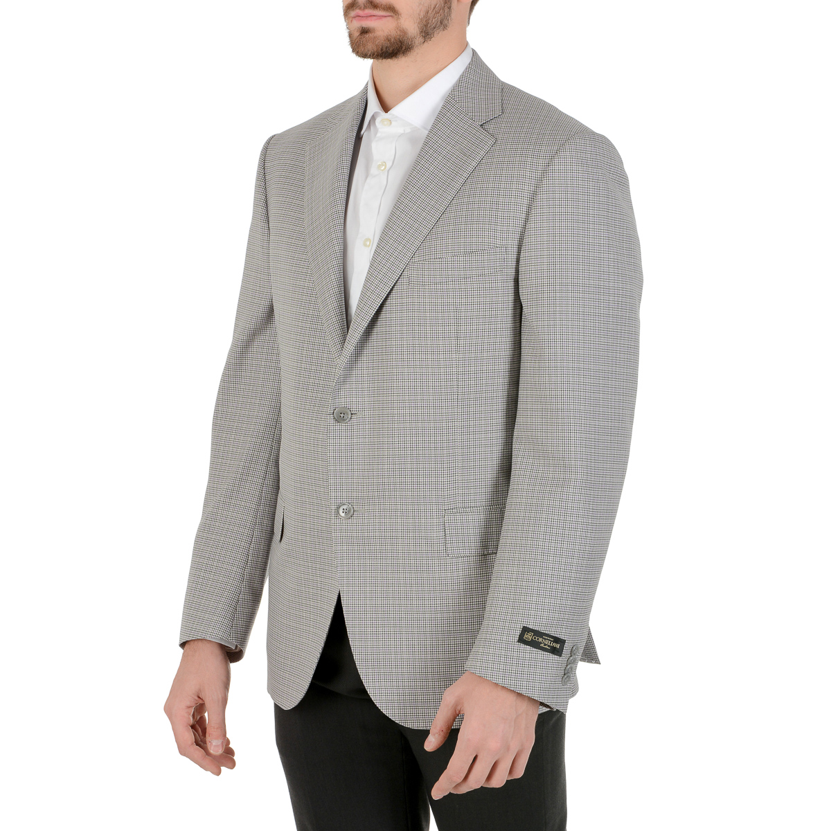 Corneliani Giacca Uomo Maniche Lunghe Grigio Chiaro