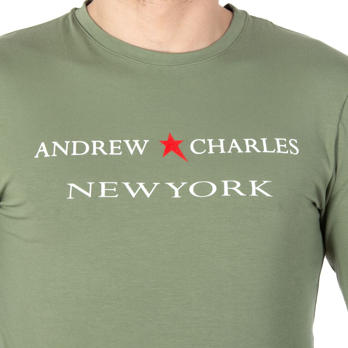 Andrew Charles By Andy Hilfiger T-shirt uomo LS TS160 031002 SELMA GREEN 003