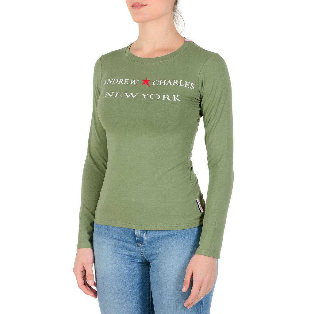 Andrew Charles By Andy Hilfiger T-shirt da donna LS TS602 031002 PHENIX GREEN 003
