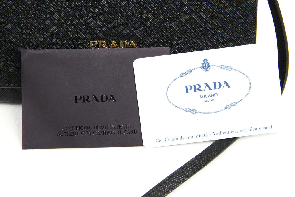 Pochette Prada 1MT437 Nero Saffiano Metallo