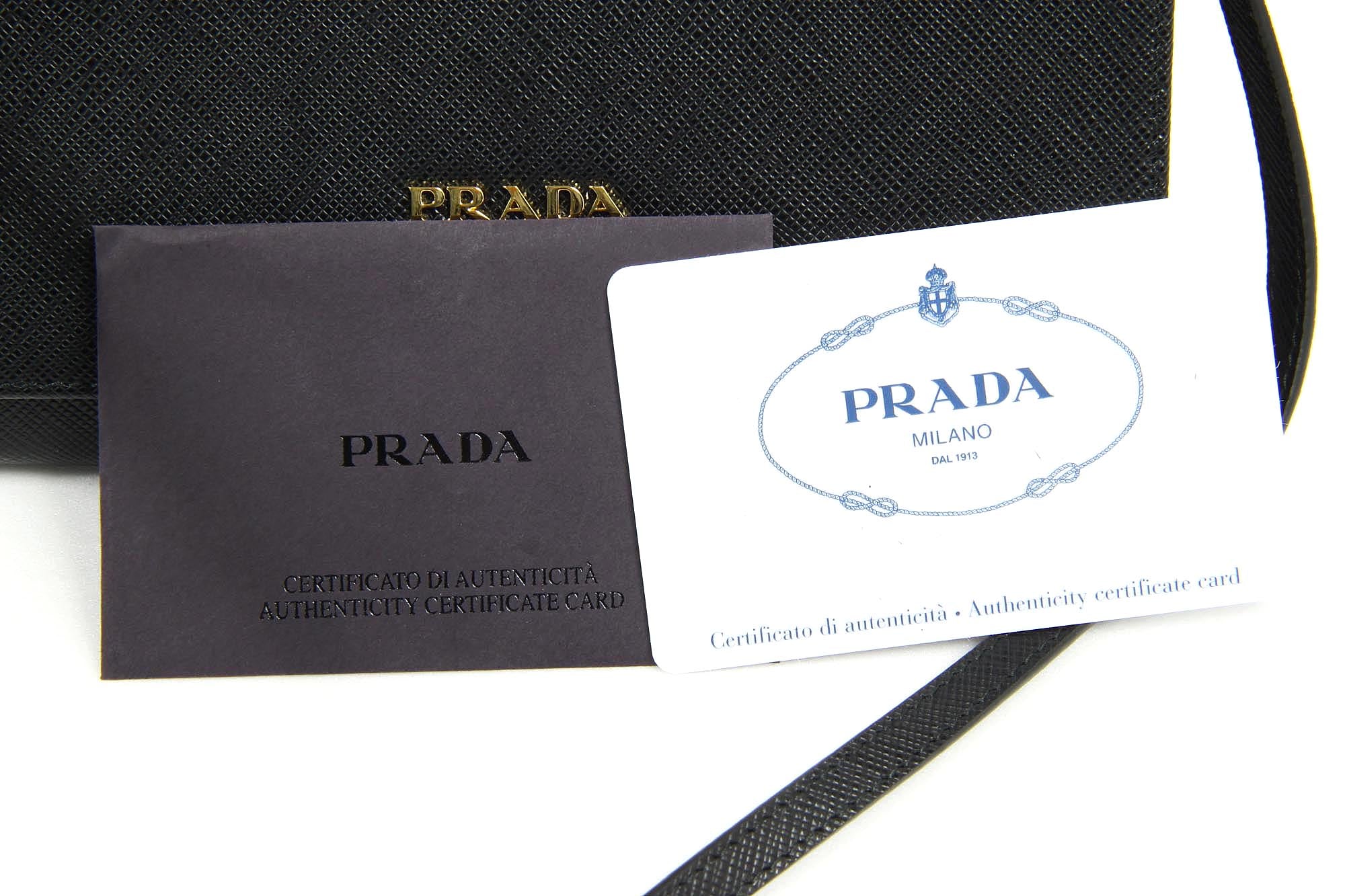 Pochette Prada 1MT437 Nero Saffiano Metallo