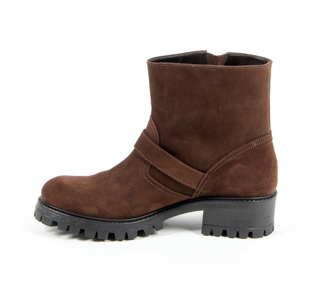 V 1969 Italia Womens Short Boot B1441 VELOUR MARRONE