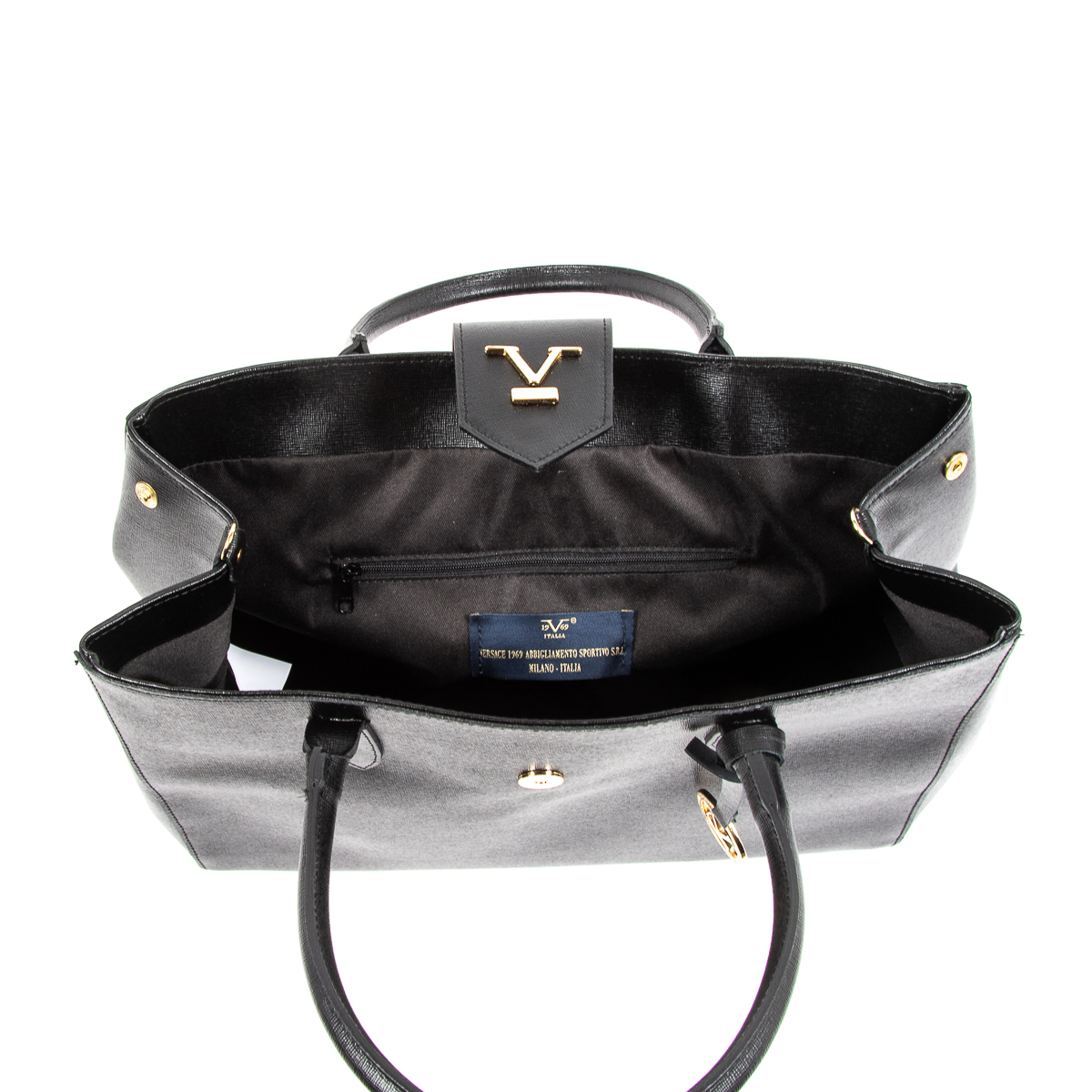 V 1969 Italia Borsa da donna nera TURNER