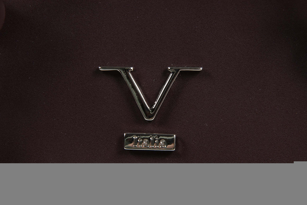 V 1969 Italia Womens Handbag V016-S RUGA STAMPATO BORDEAUX