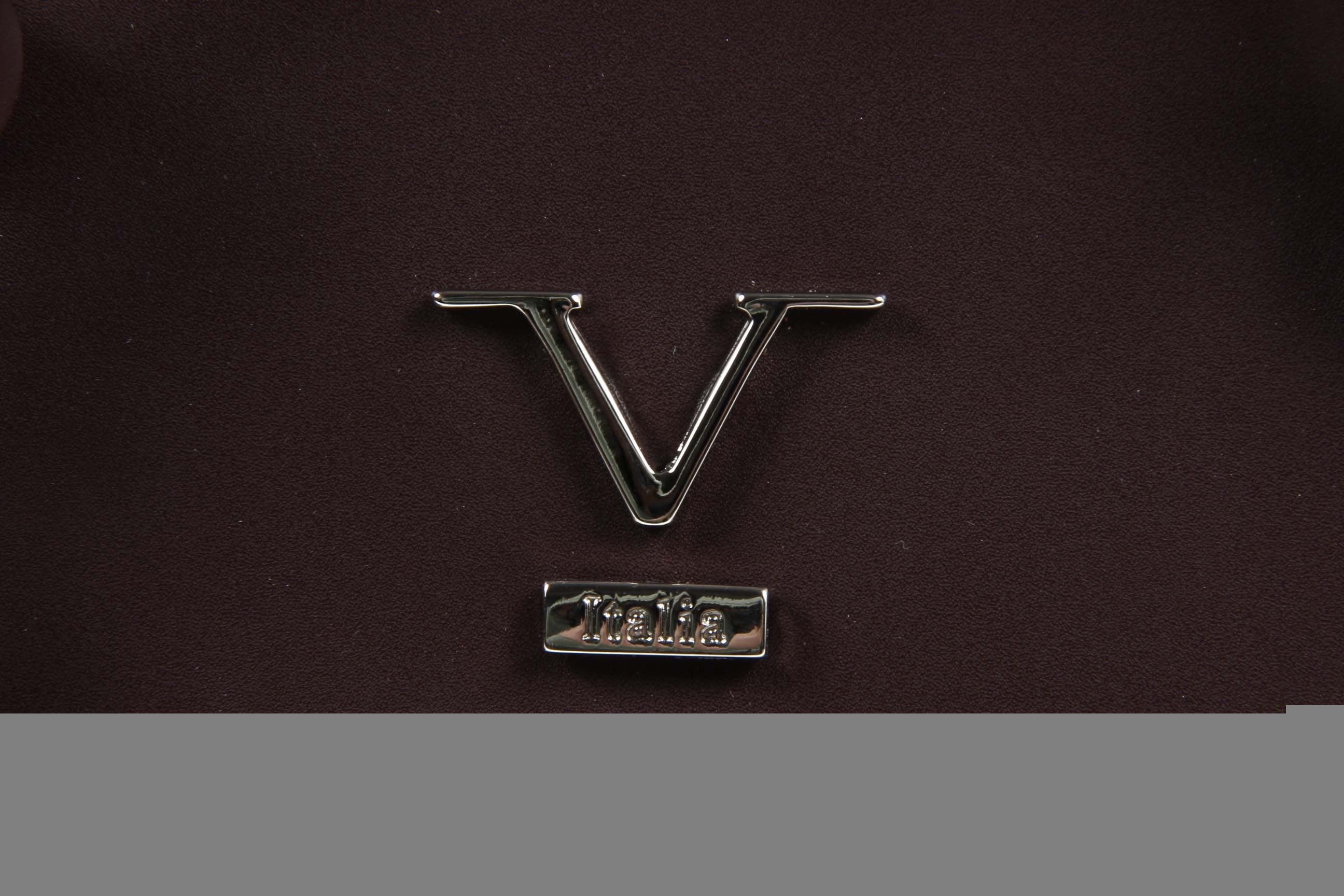 V 1969 Italia Womens Handbag V016-S RUGA STAMPATO BORDEAUX