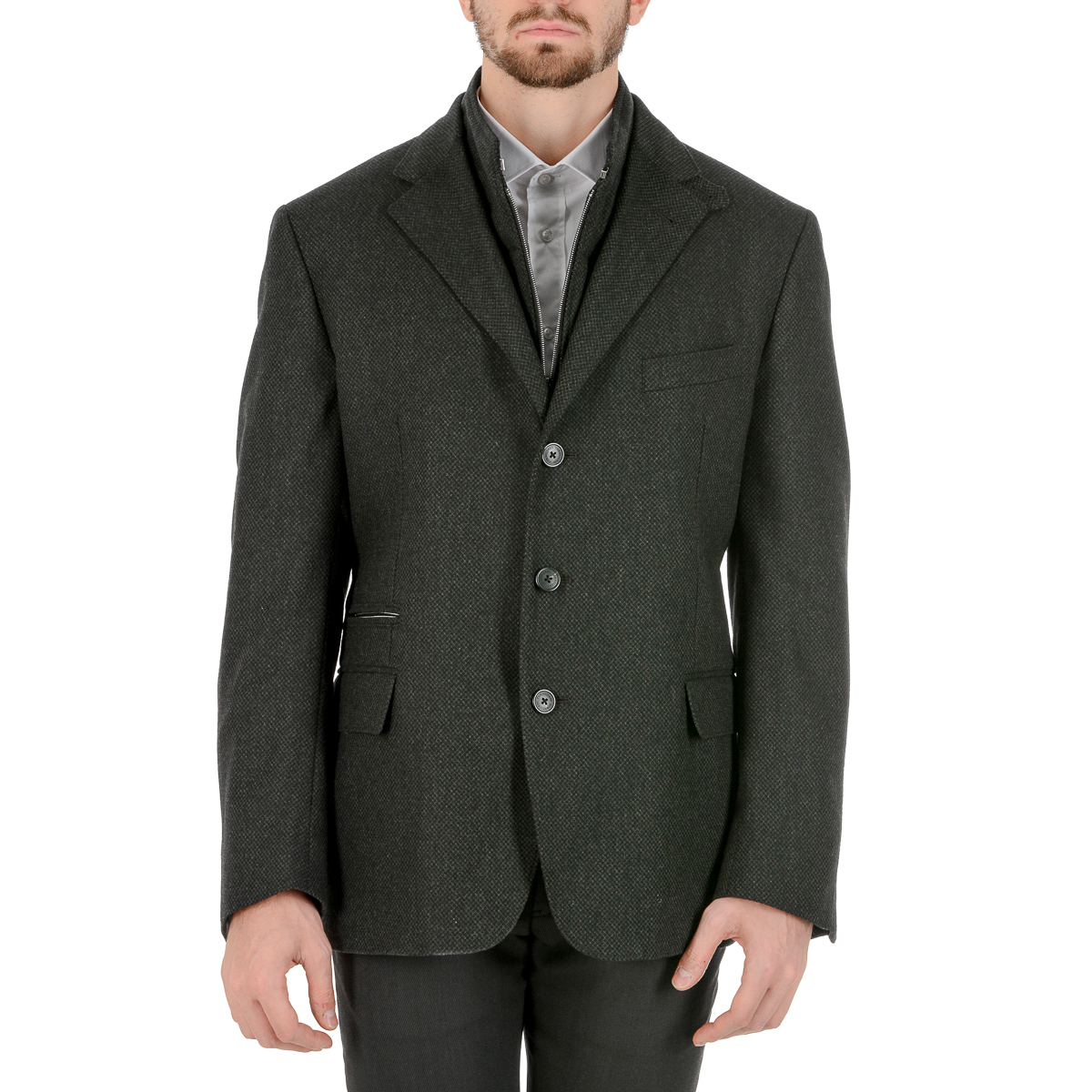 Corneliani Giacca Uomo Maniche Lunghe Grigio Scuro