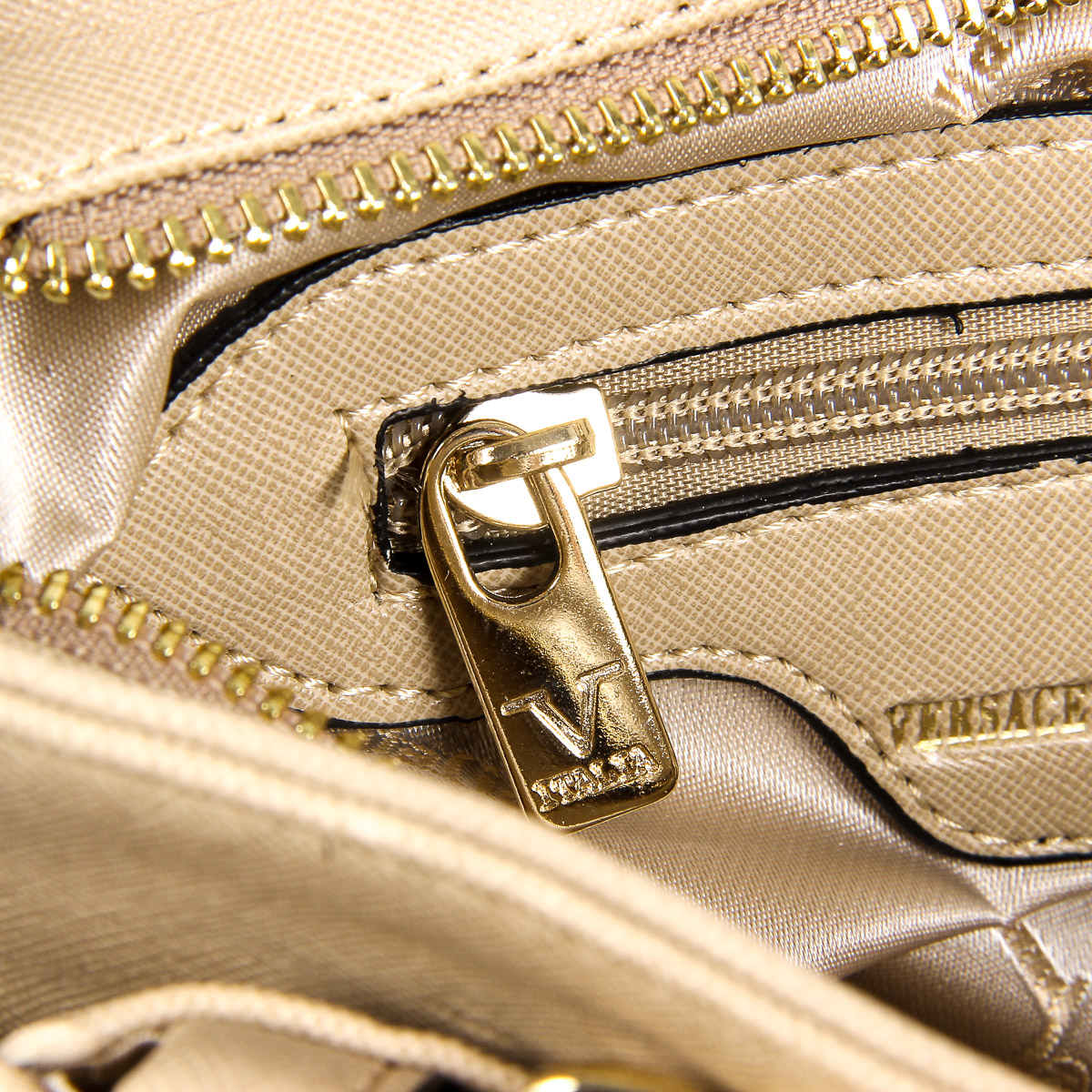 V 1969 Italia Borsa a tracolla da donna Beige MONICA