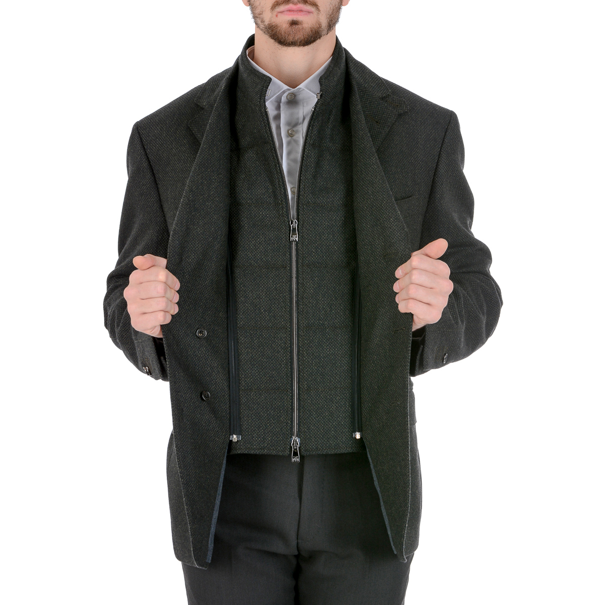 Corneliani Giacca Uomo Maniche Lunghe Grigio Scuro