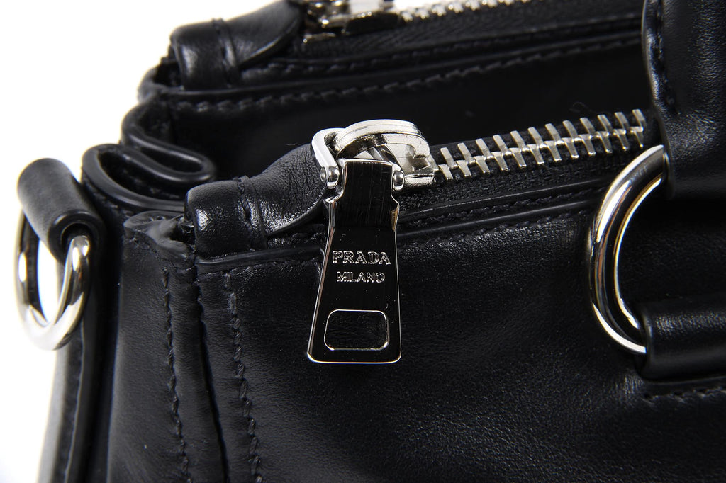 Borsa shopping tote Prada BN2866 Nero Soft Calf