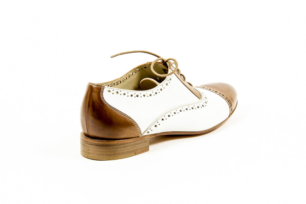 Kiton Donna Brogue D35803 VINAP CASTANO PRESTIGE BIANCO