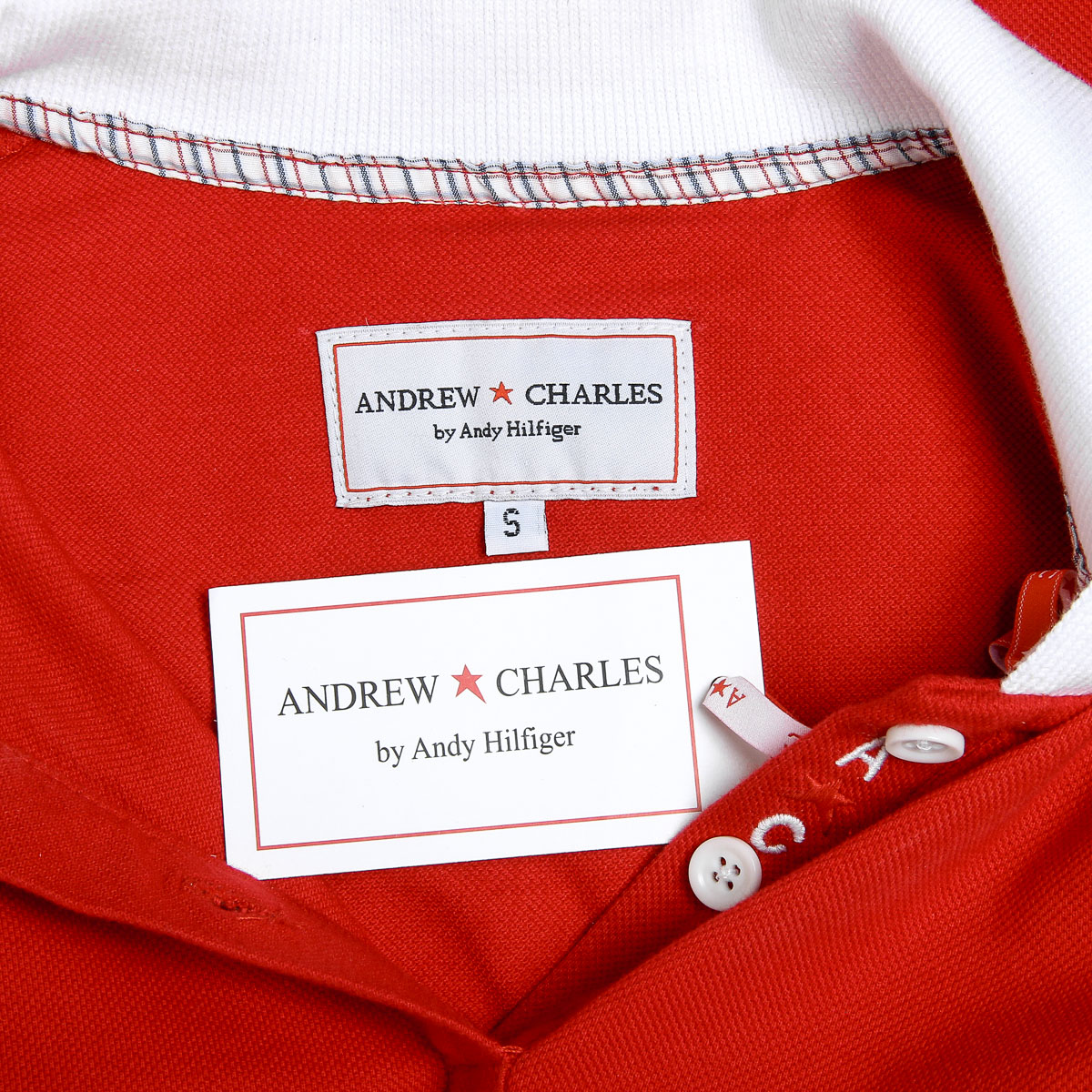 Andrew Charles Polo da donna a maniche corte rossa NIA