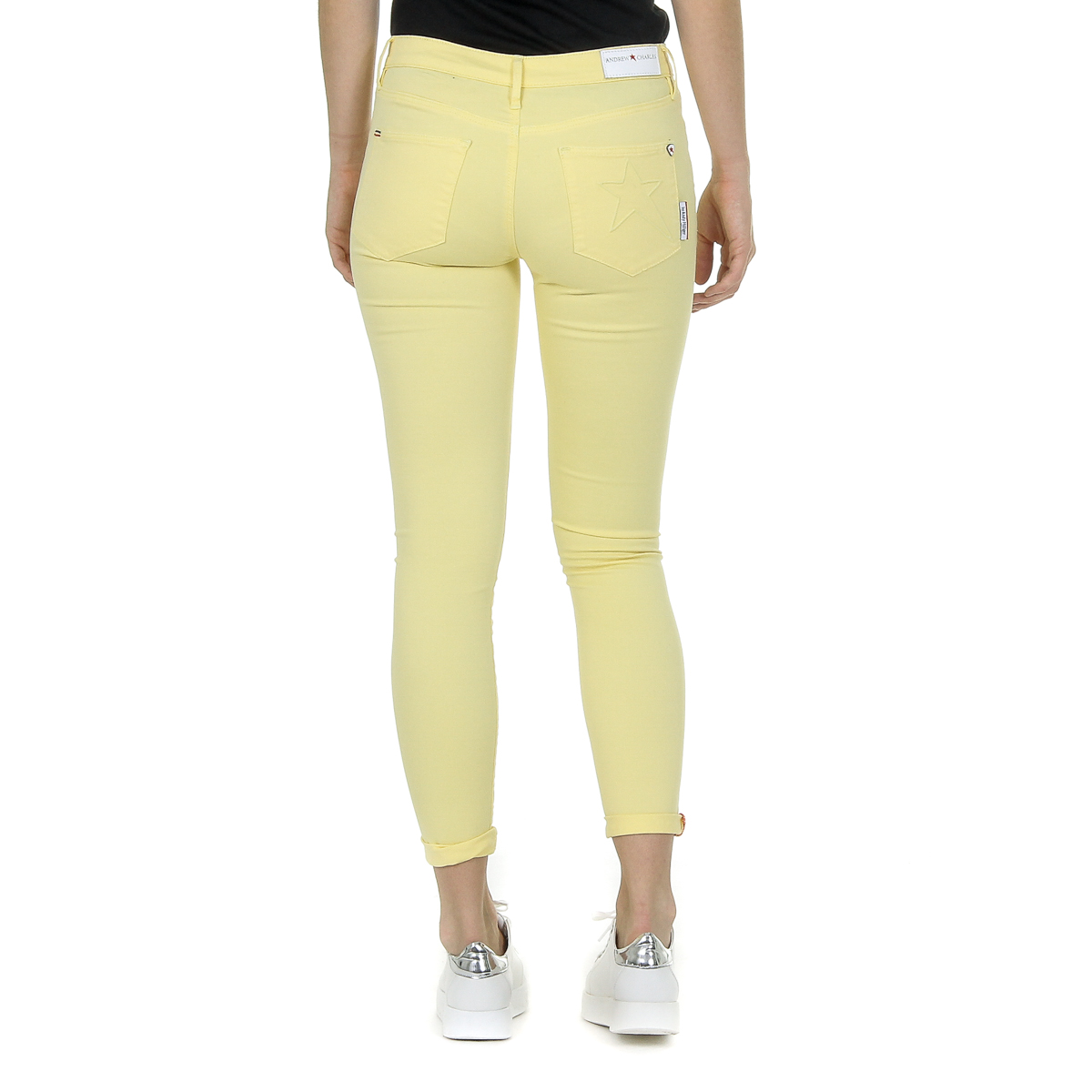 Pantaloni da donna Andrew Charles gialli CLAIRE
