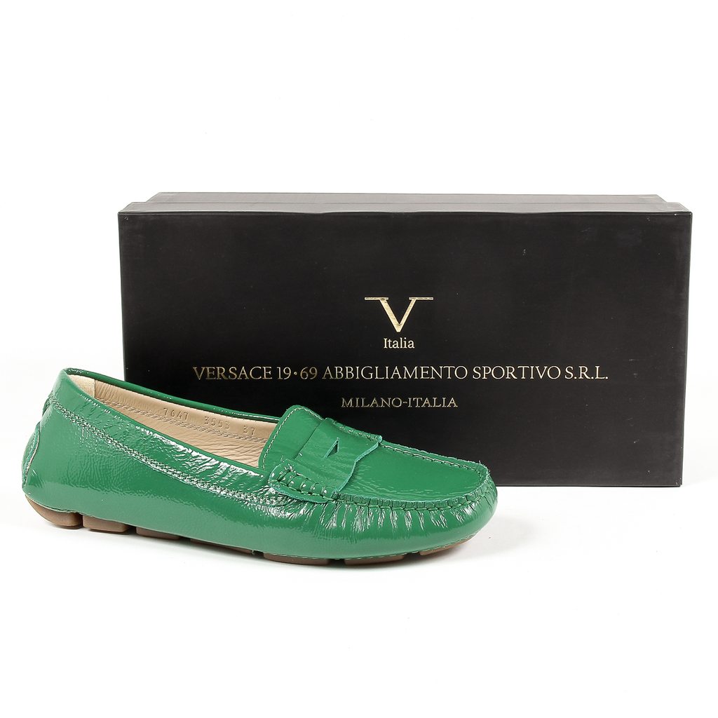 V 1969 Italia Mocassino da donna verde AMALFI