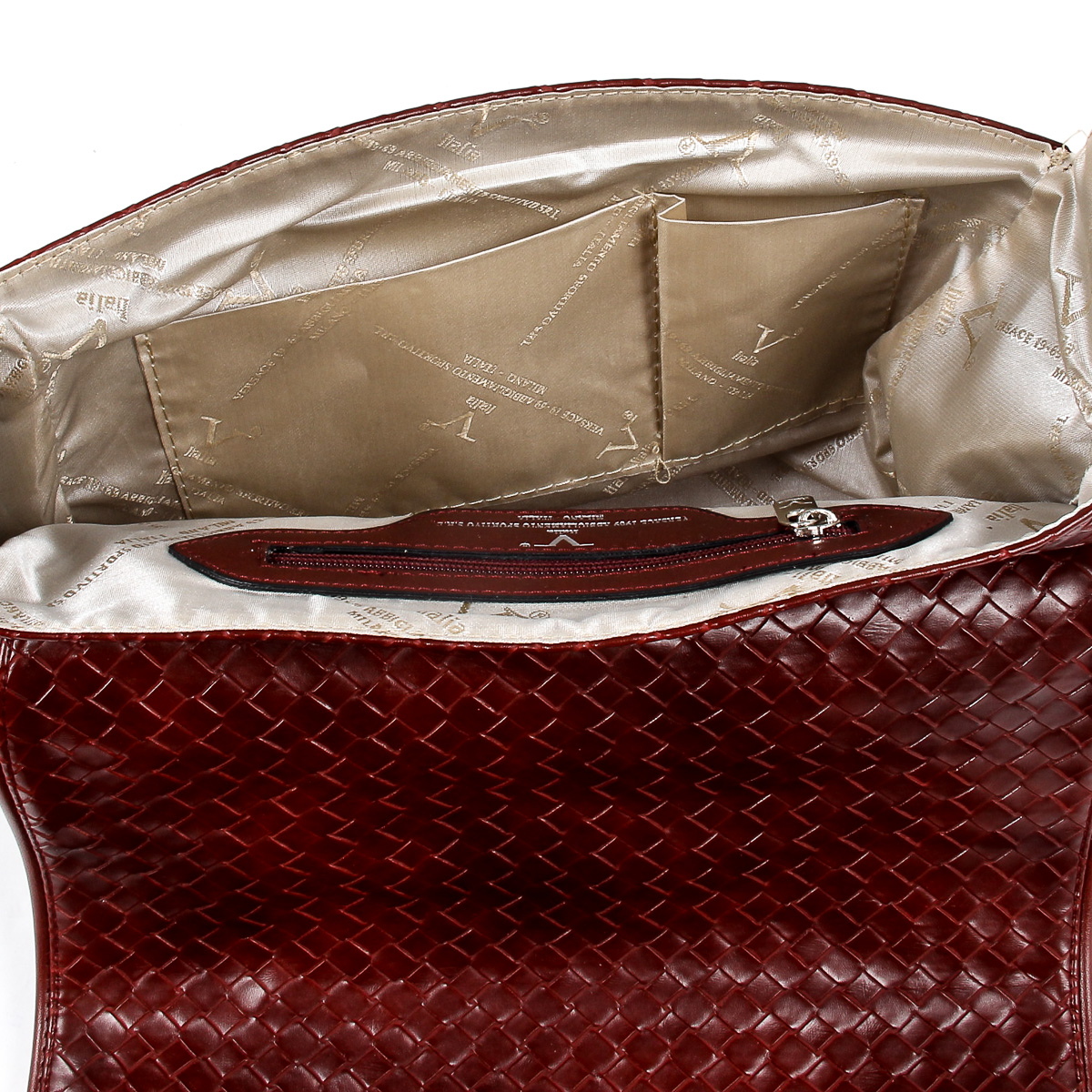 V 1969 Italia Borsa da uomo rosso scuro LEROY