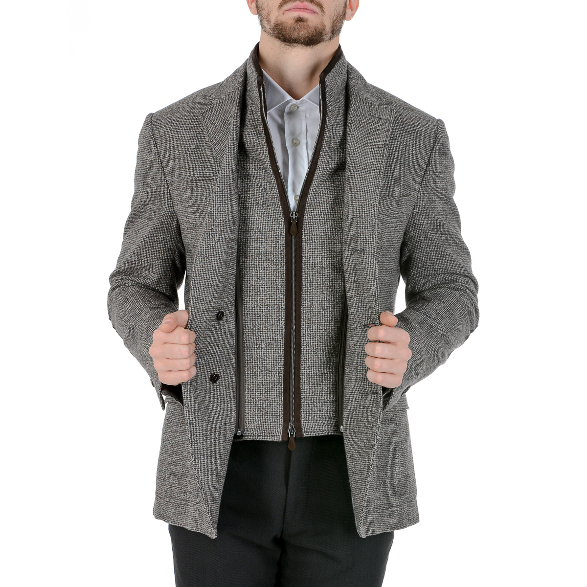 Corneliani Giacca Uomo Maniche Lunghe Grigio