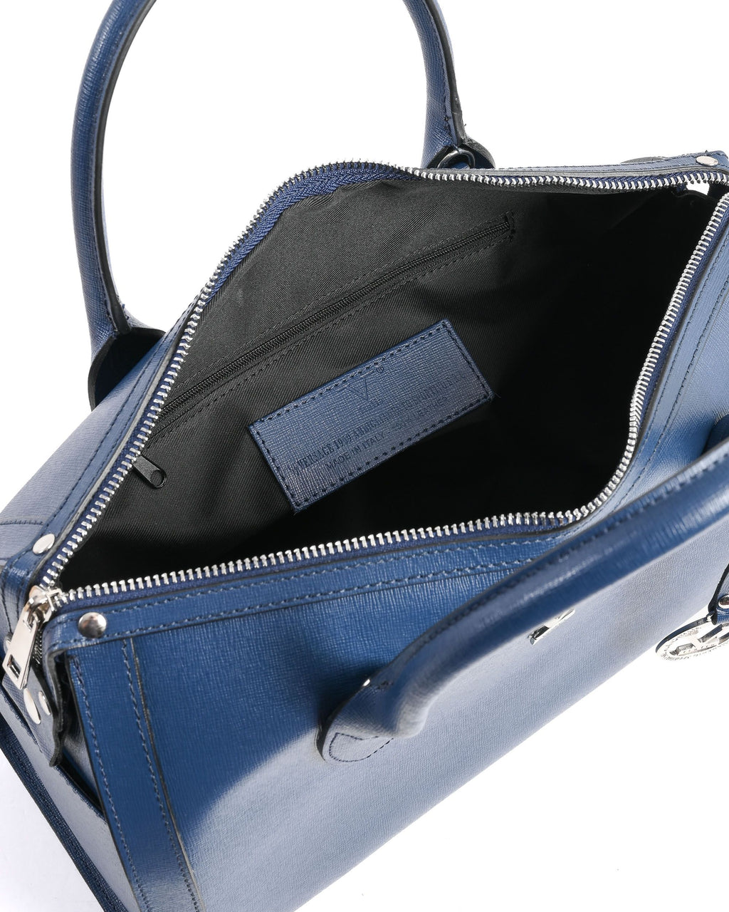 Borsa a mano da donna V Italia Blue Jeans V014-S SAFFIANO BLUE JEANS