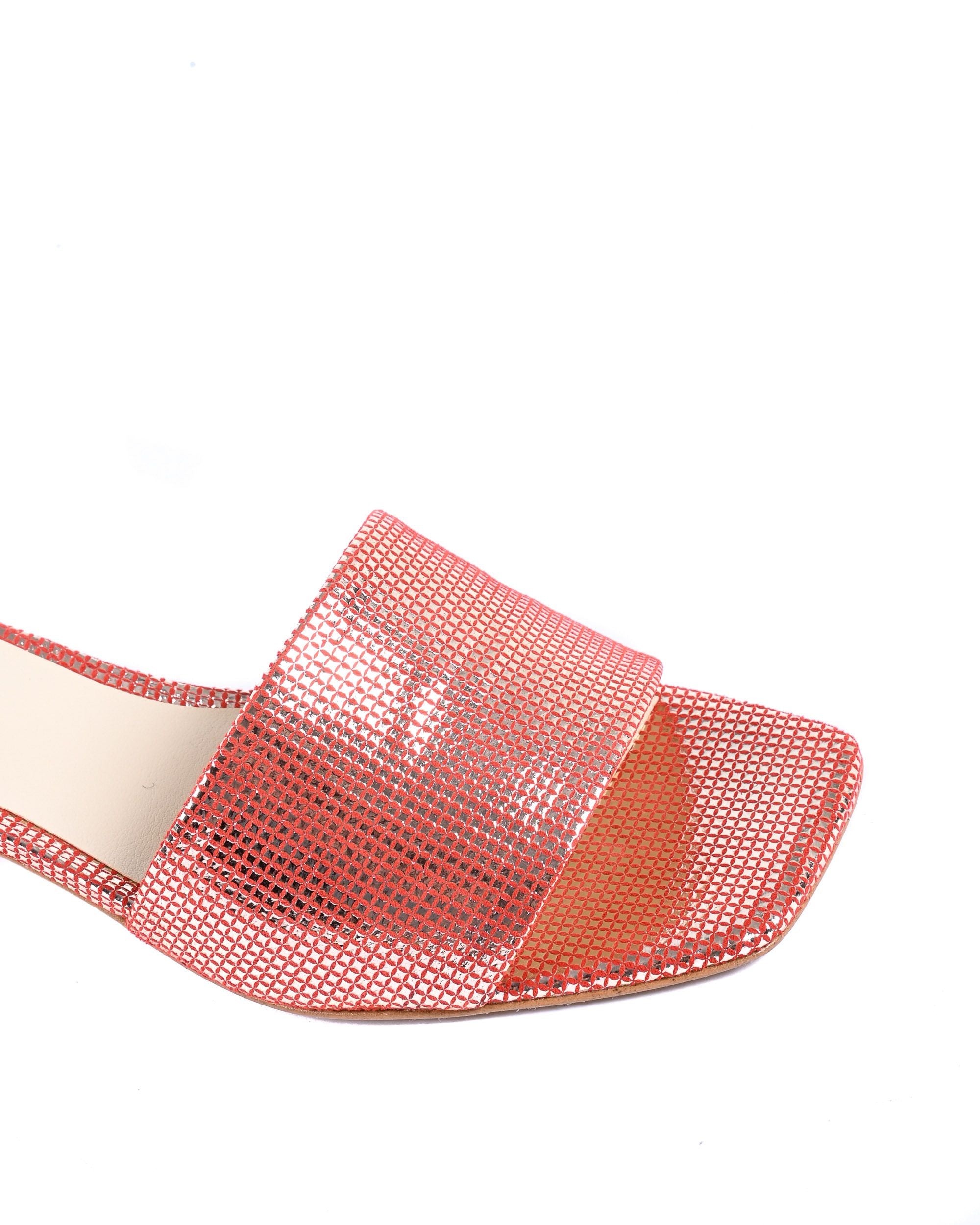 19V69 Italia Sandalo Donna Rosso NEPER STAMP. LAM. ROSSO ORO