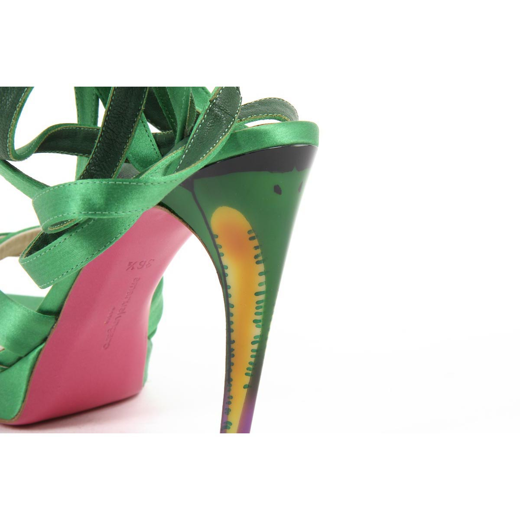 Sandalo Donna Emanuel Ungaro SS09 IG2 VERDE SATINATO