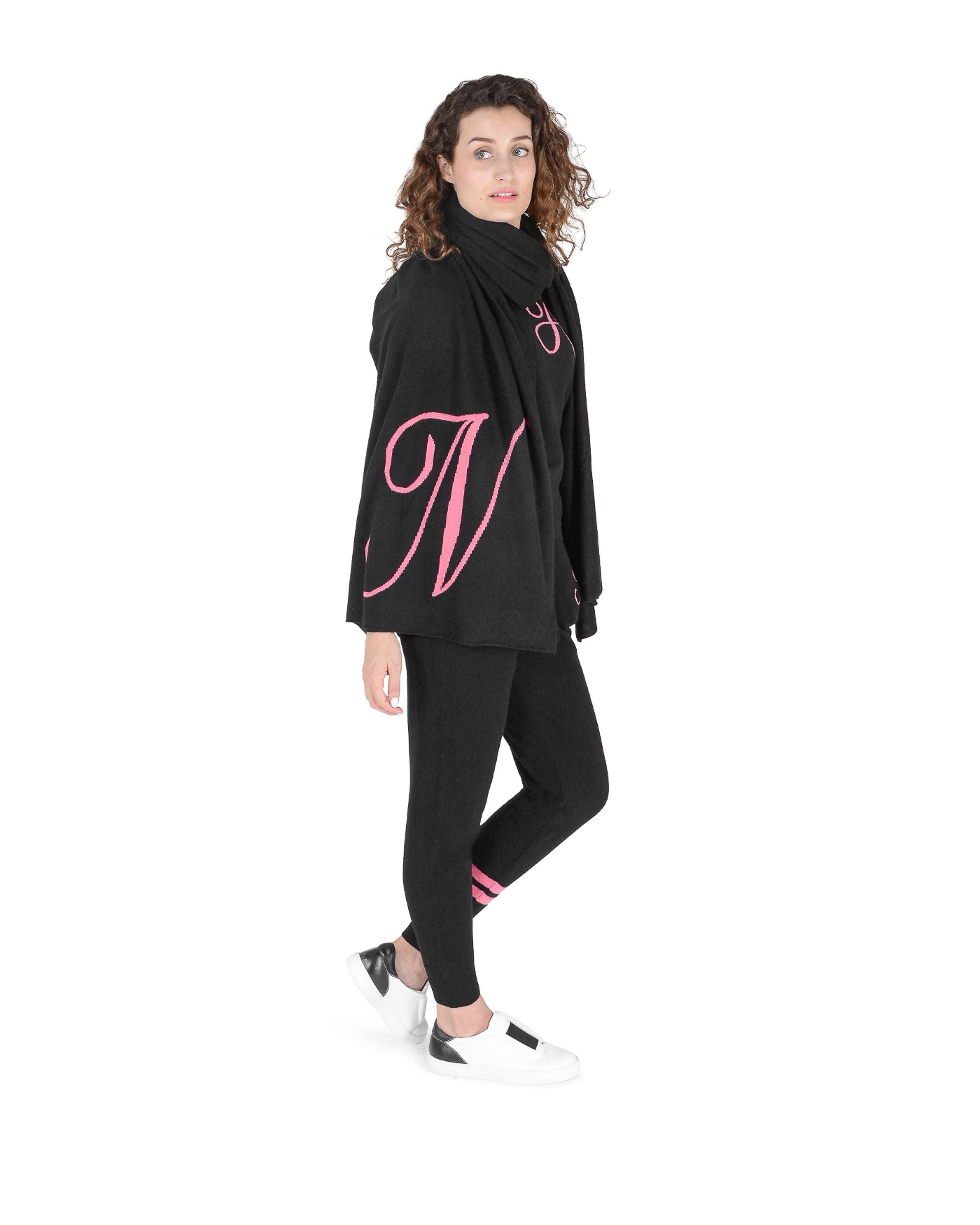 Sciarpa monogrammata Dee Ocleppo DEAN VILLAGE BLACK N