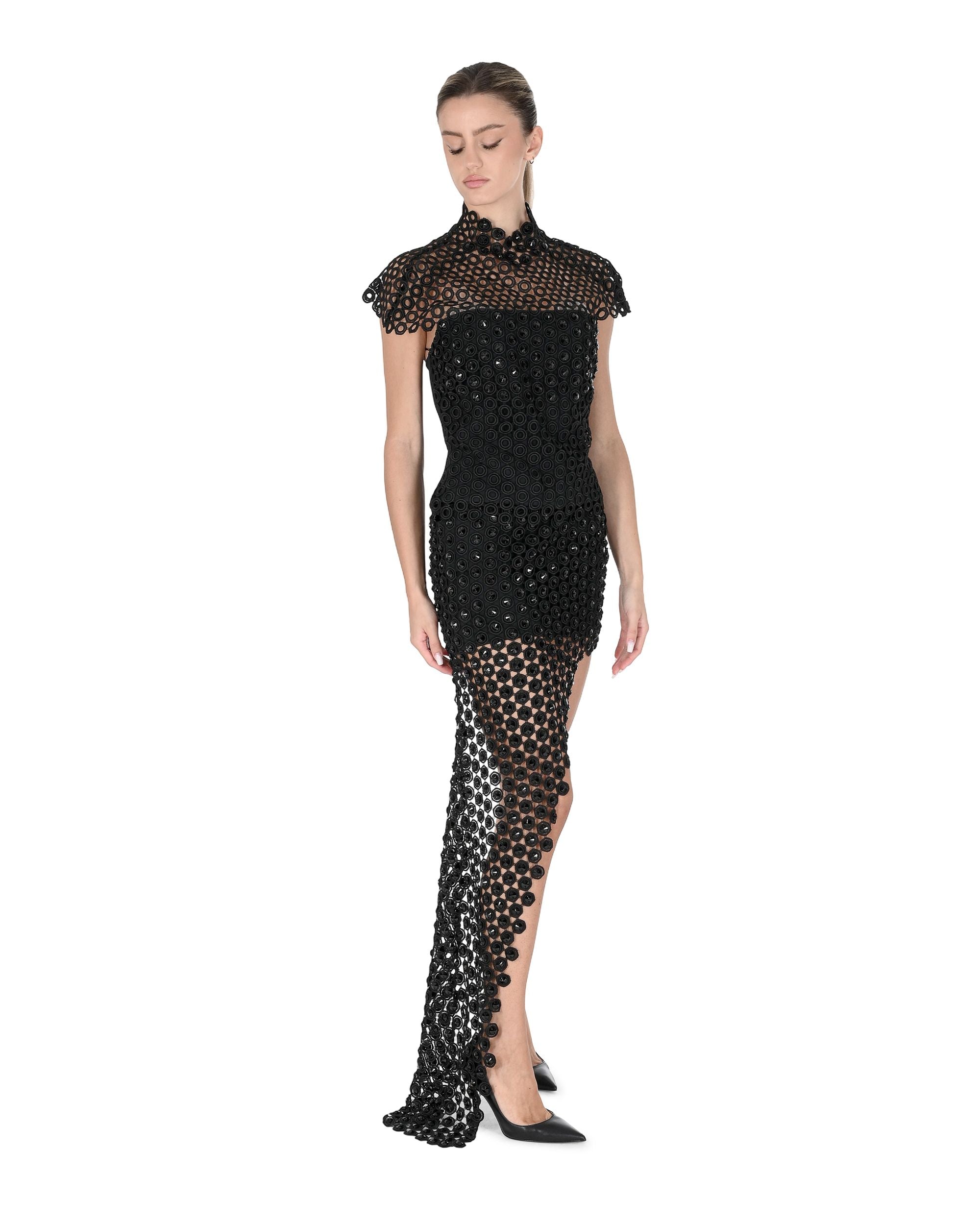 Gonna da donna David Koma AW24DK14S NERO 801