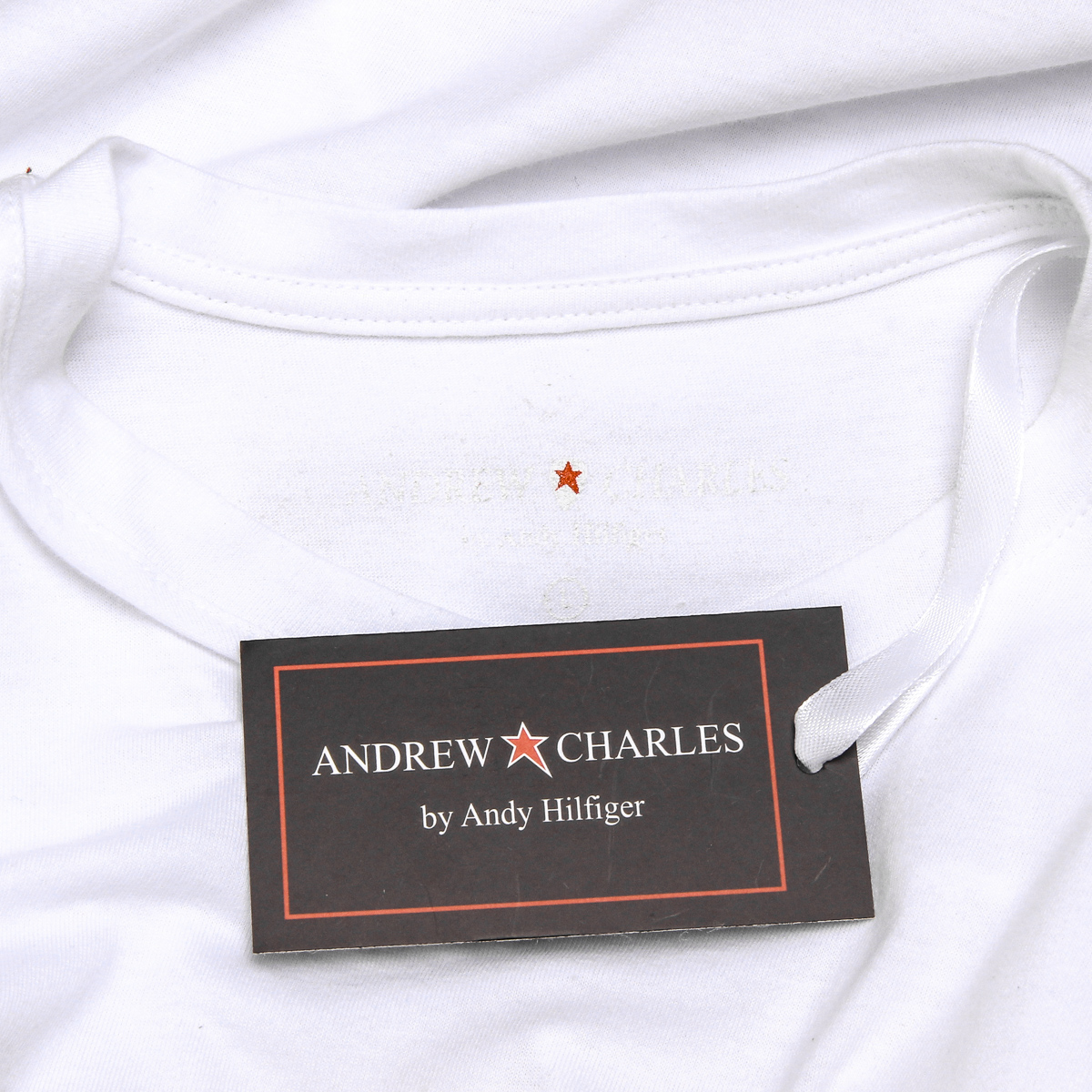 Andrew Charles T-shirt da uomo a maniche corte con scollo rotondo, bianca KEITA