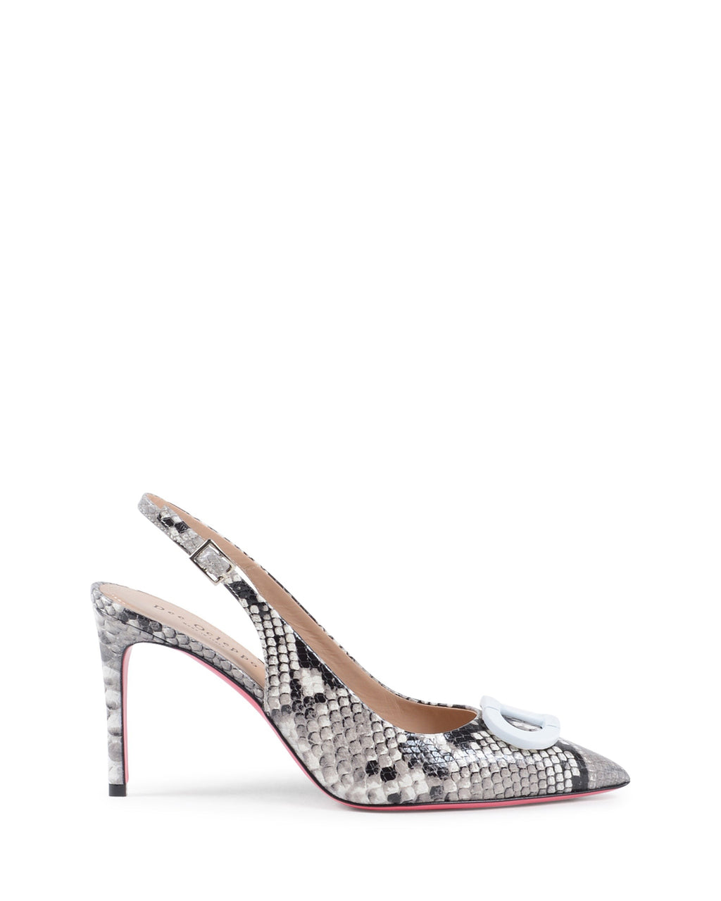 Slingback Rock con logo in pitone
