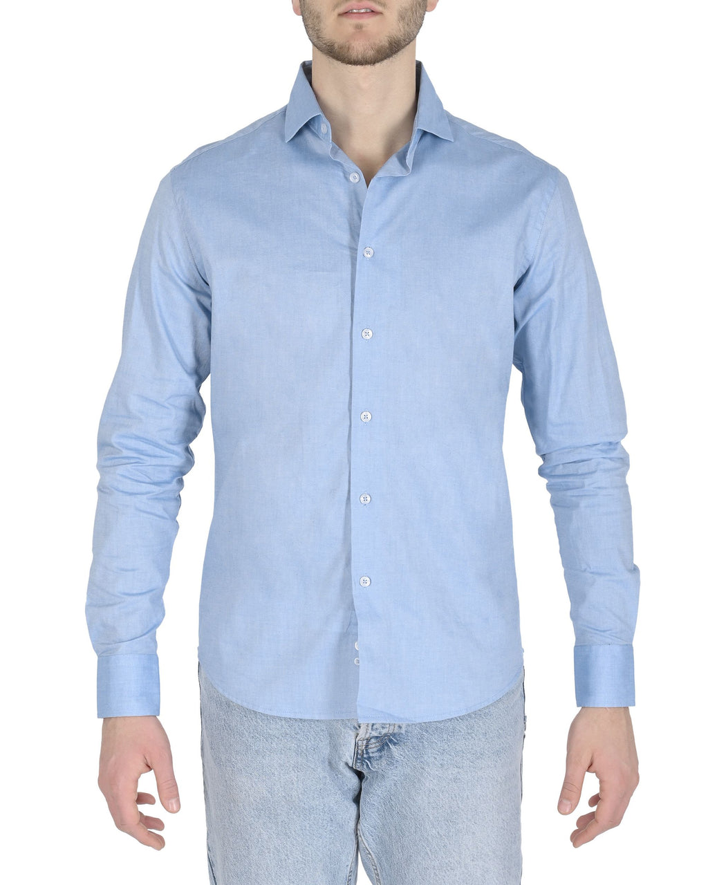 Camicia Uomo 19V69 Italia FILAFIL AZZURRO
