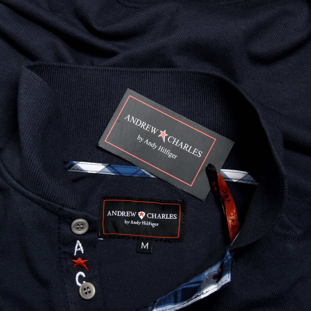 Andrew Charles Polo da uomo a maniche corte blu scuro SEMELO