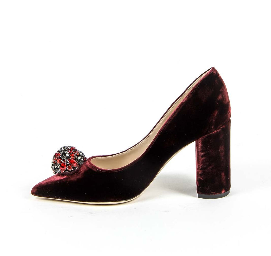 V 1969 Italia Womens Pump 3108220 VELLUTO BORDEAUX