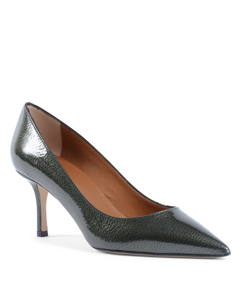 19V69 Italia Scarpe da donna con tacco verde oliva INES65 VERNICE OLIVA SCURA