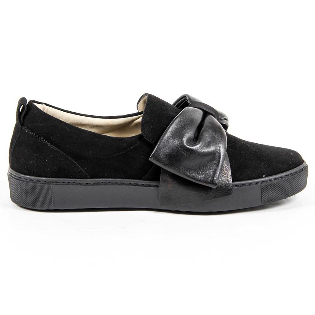V 1969 Italia Sneaker Slip-On da Donna 302076 CAMOSCIO NERO/NAPPA NERO