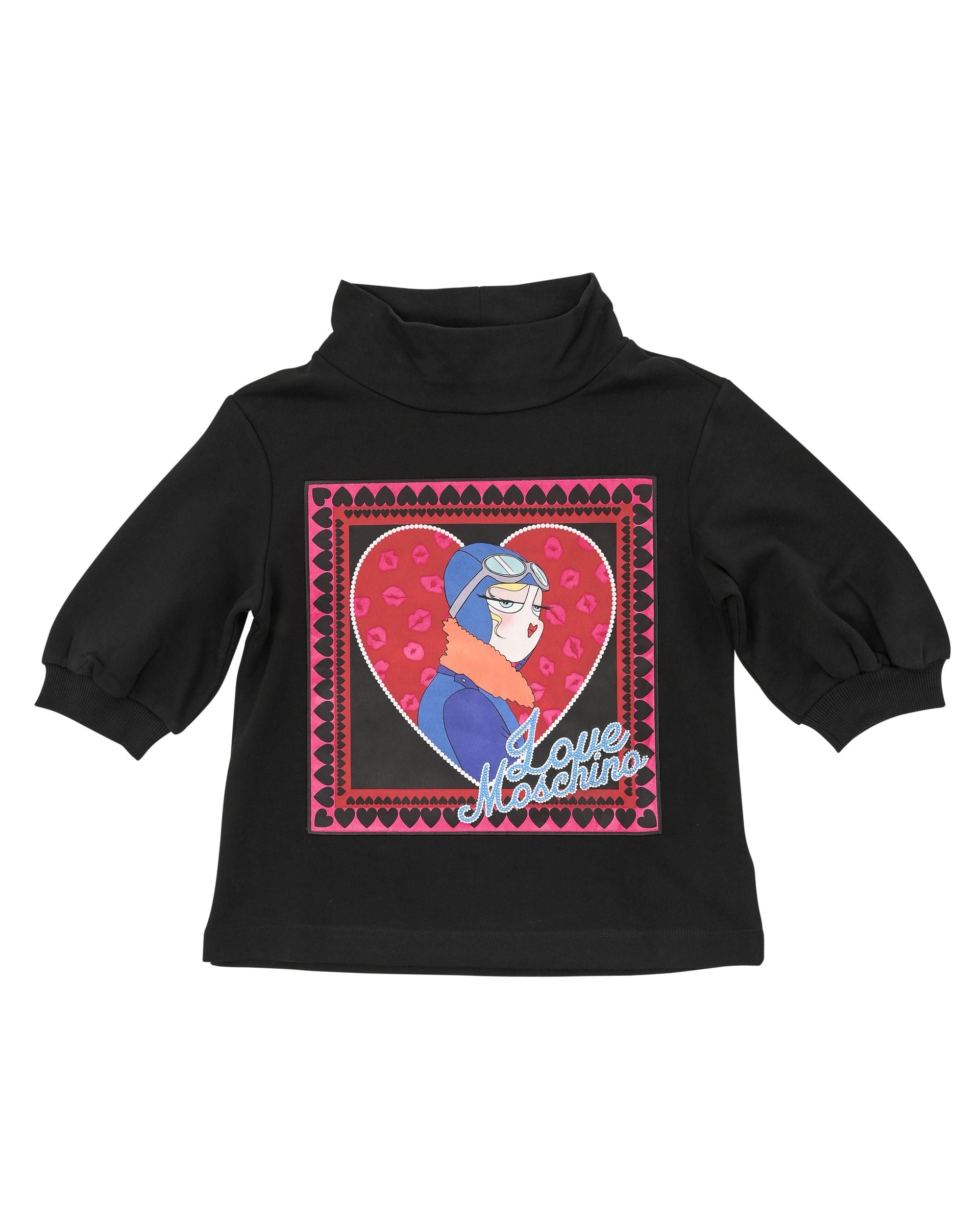Felpa da donna Love Moschino W 6 375 01 M 4068 C74 NERO