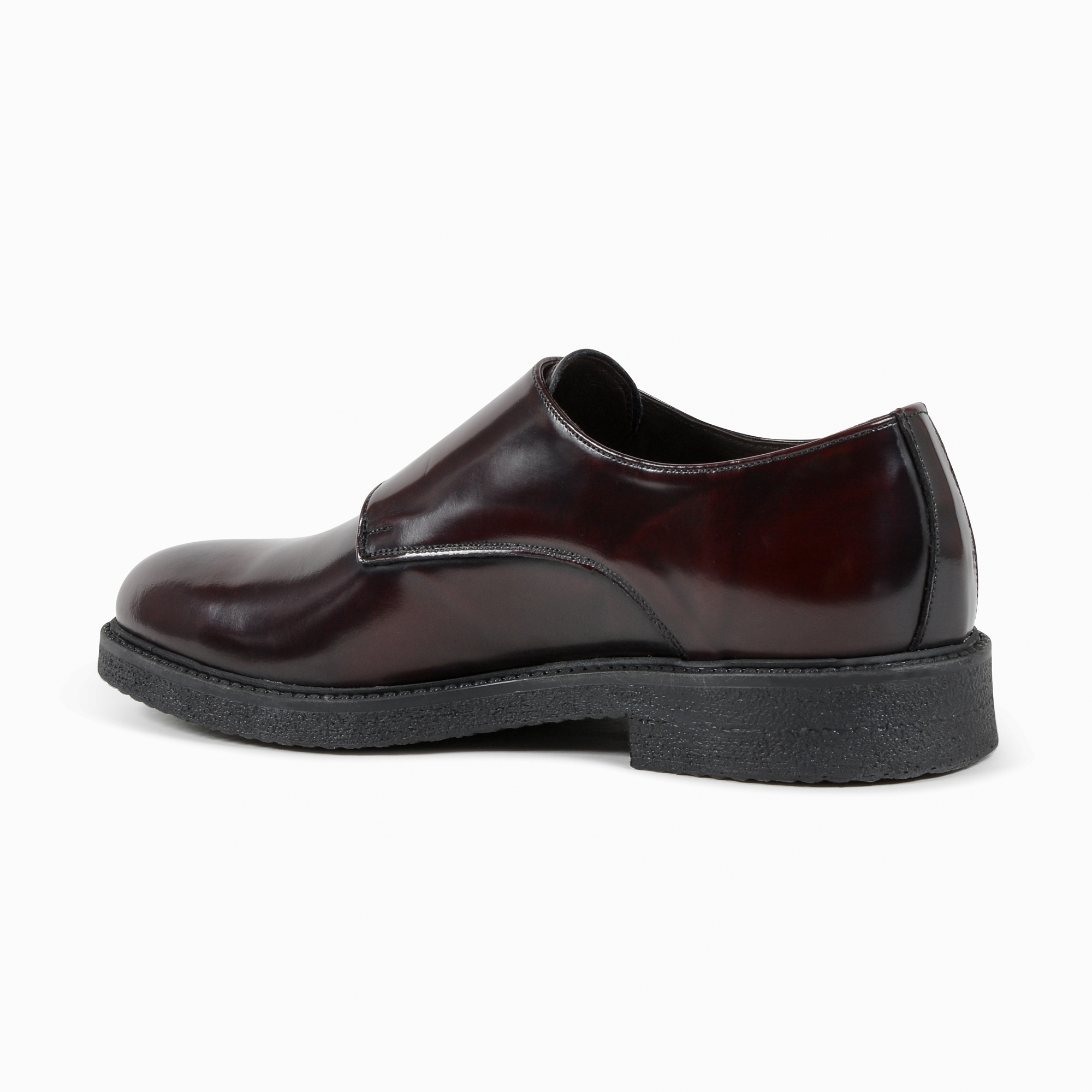19V69 Italia Mens Double Buckle Shoe Bordeaux 1210 G ABRASIVATO BORDEAUX