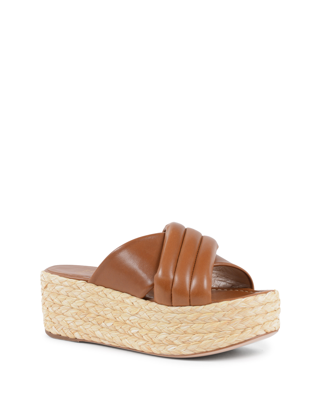 Sandalo con plateau da donna Stuart Weitzman color cuoio PUFFTOPRAFFIA