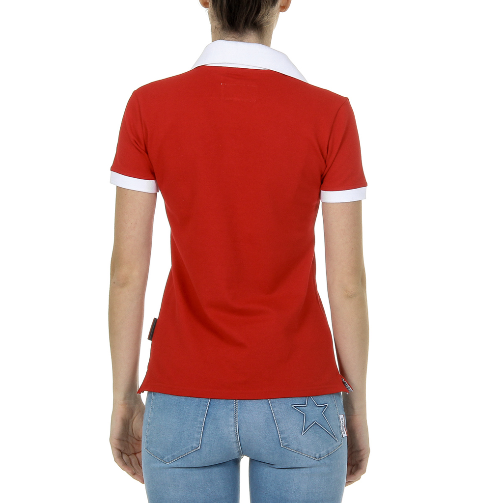 Andrew Charles Polo da donna a maniche corte rossa NIA