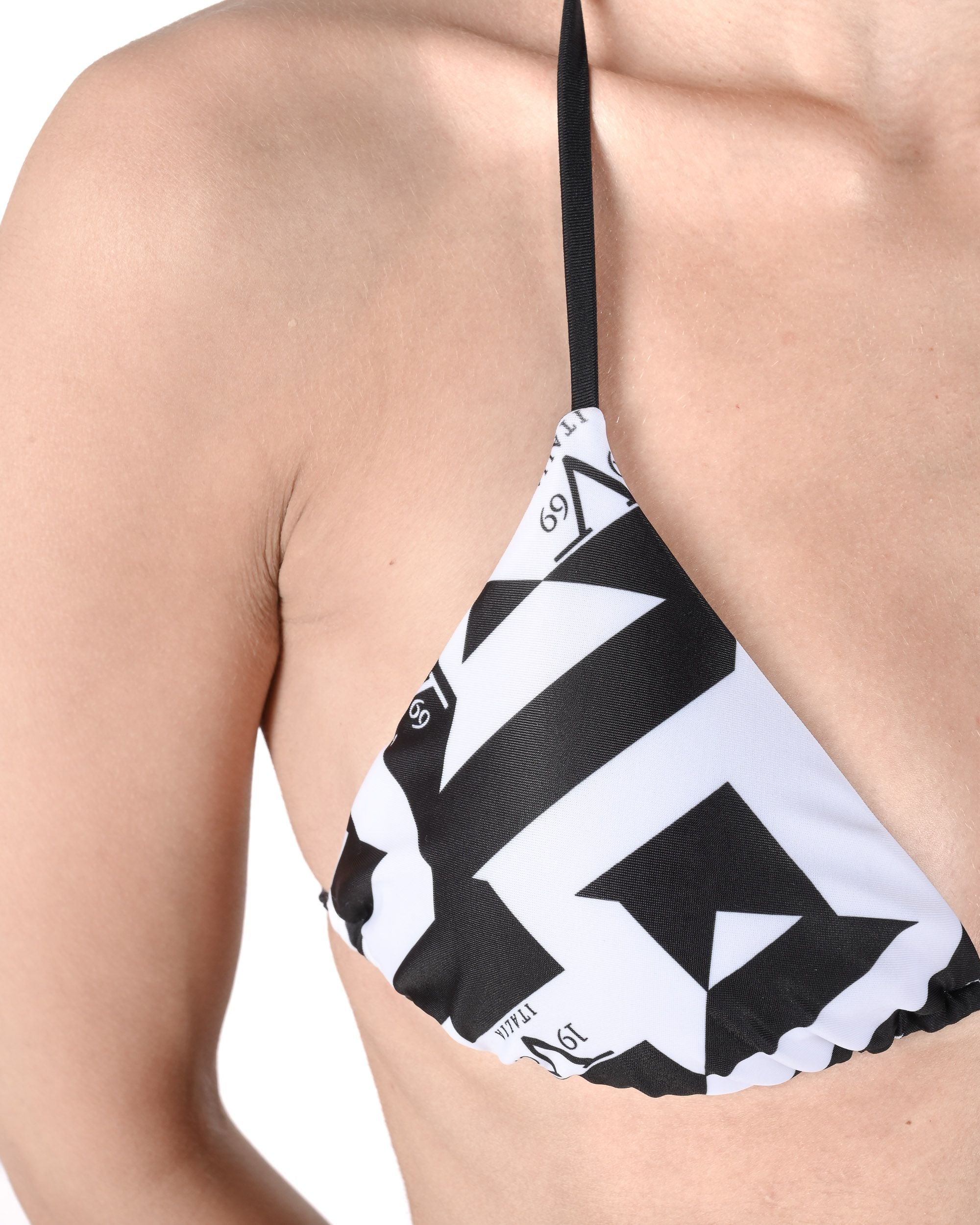 19V69 Italia Slip da bagno da donna VSC1WBT06 NERO BIANCO