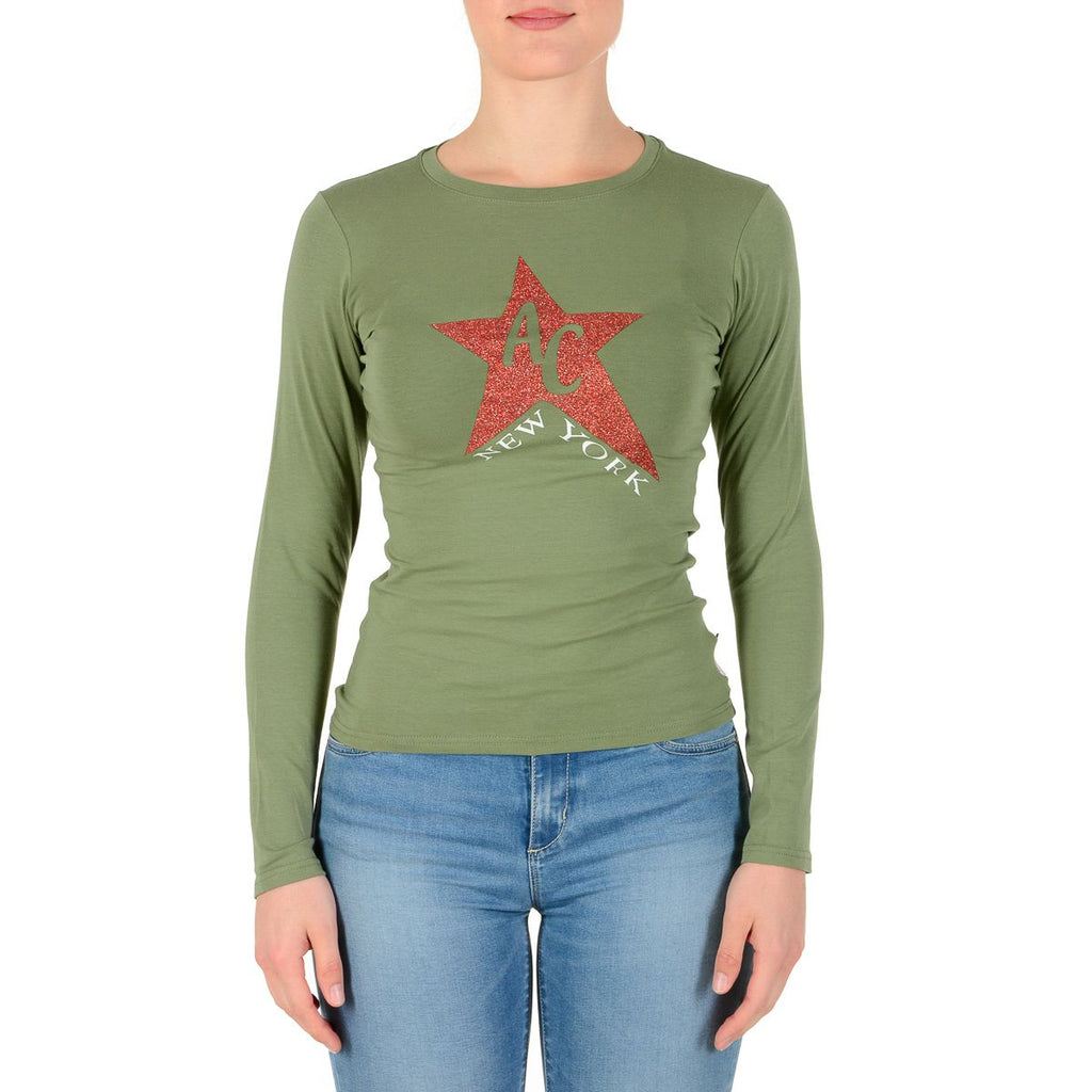 Andrew Charles By Andy Hilfiger T-shirt da donna LS TS602 031002 PHENIX GREEN S8