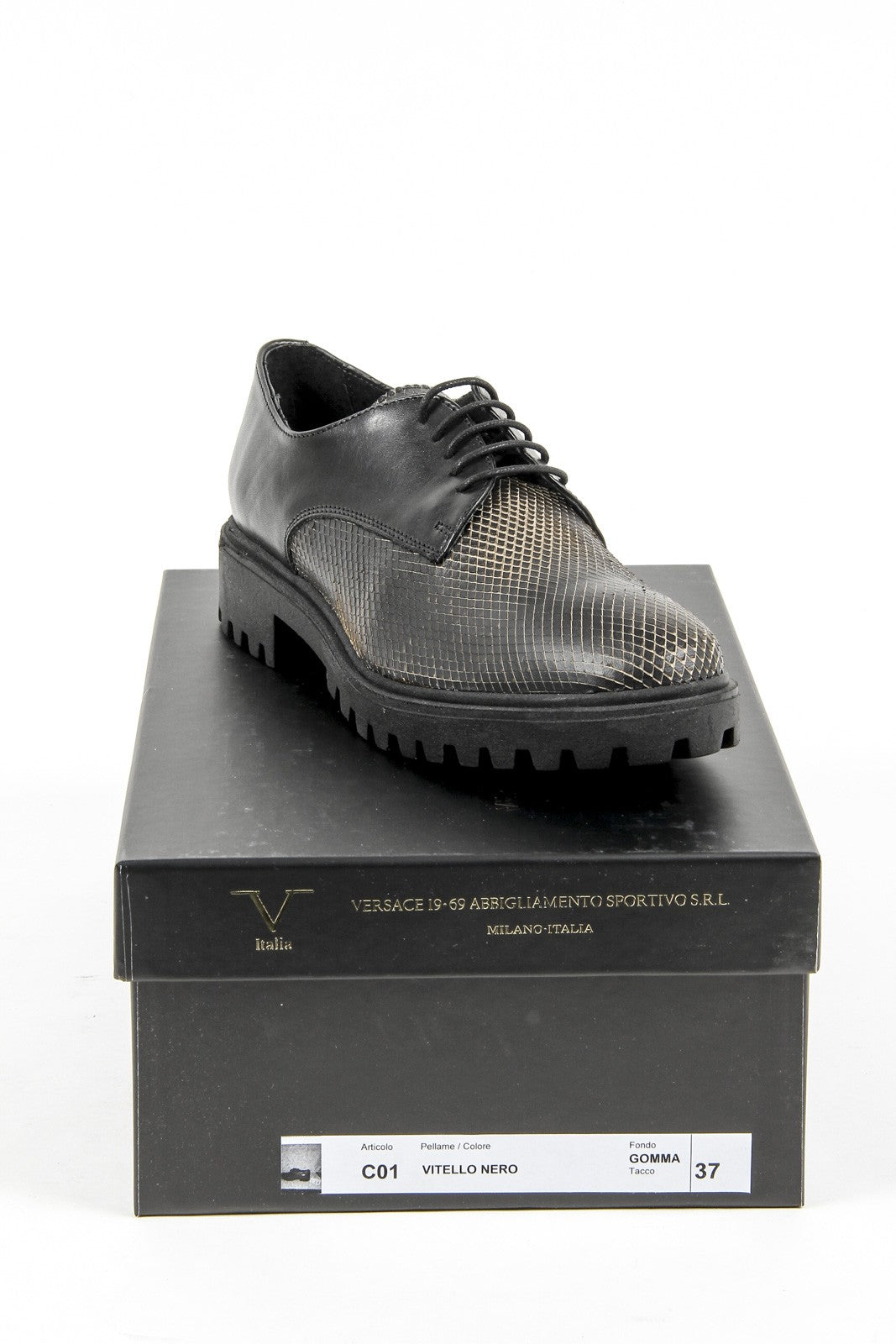 Scarpa stringata da donna V 1969 Italia C01 VITELLO NERO