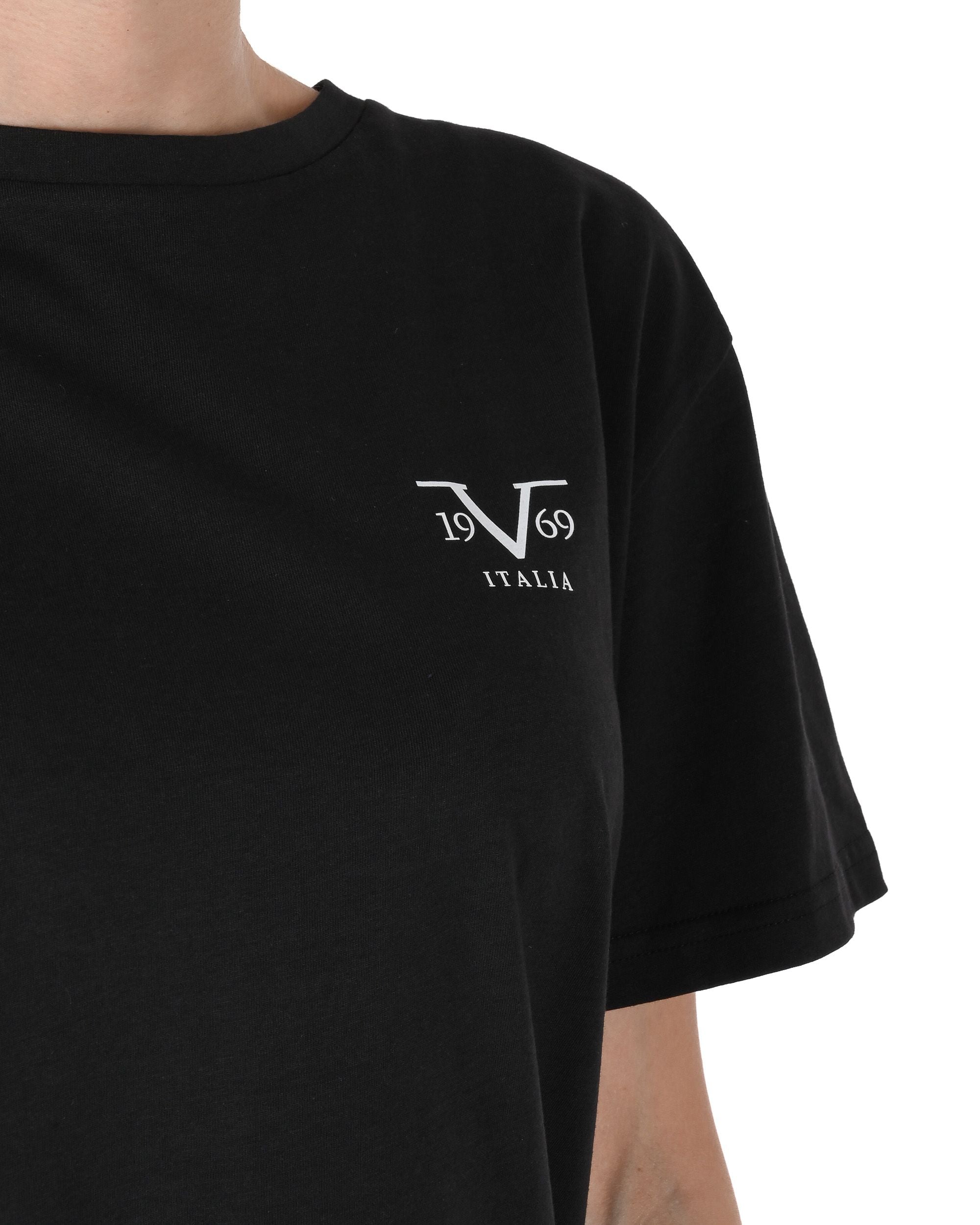 19V69 Italia T-shirt lunga da donna VSC1WTS01 NERO