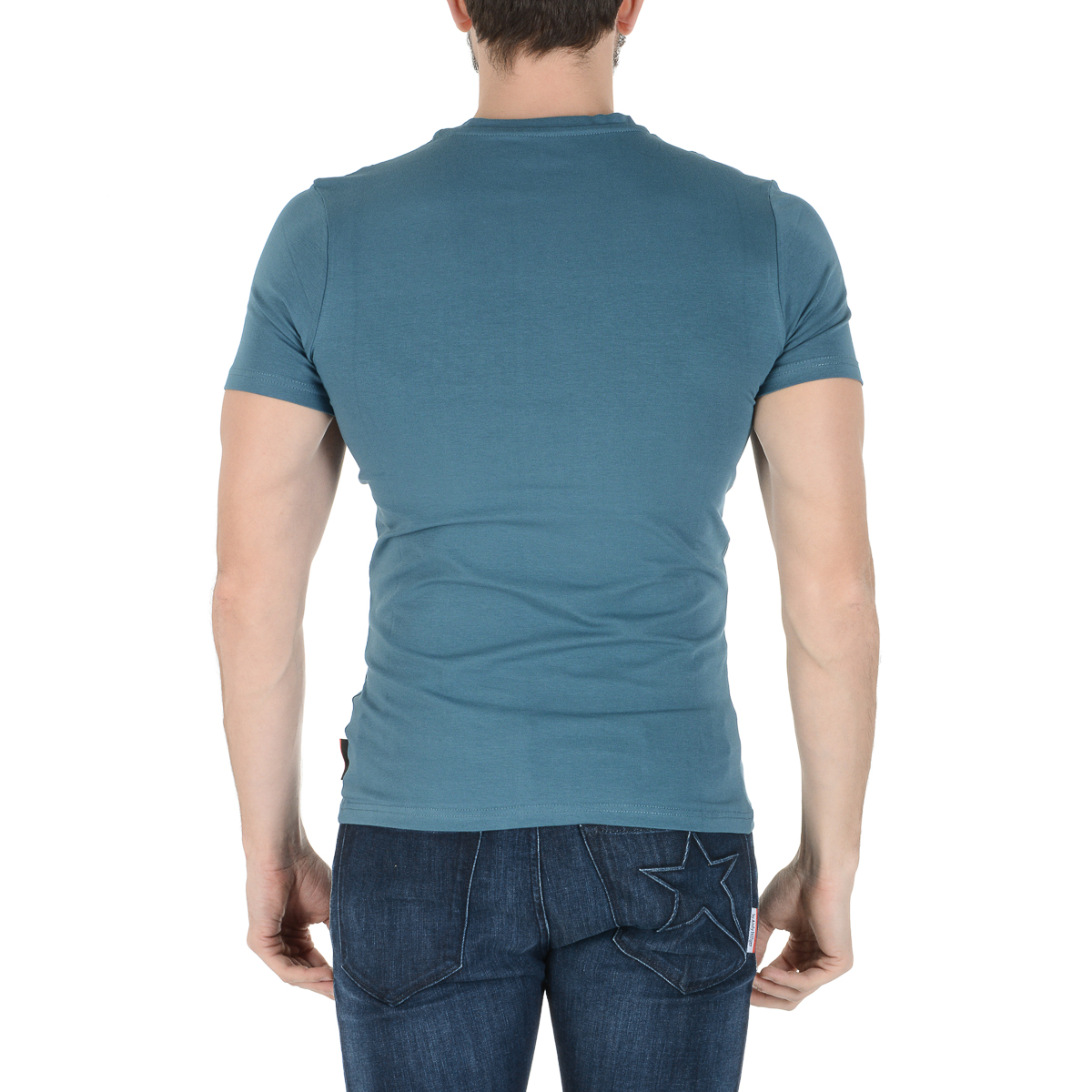 Andrew Charles T-shirt da uomo a maniche corte con scollo rotondo verde KEITA