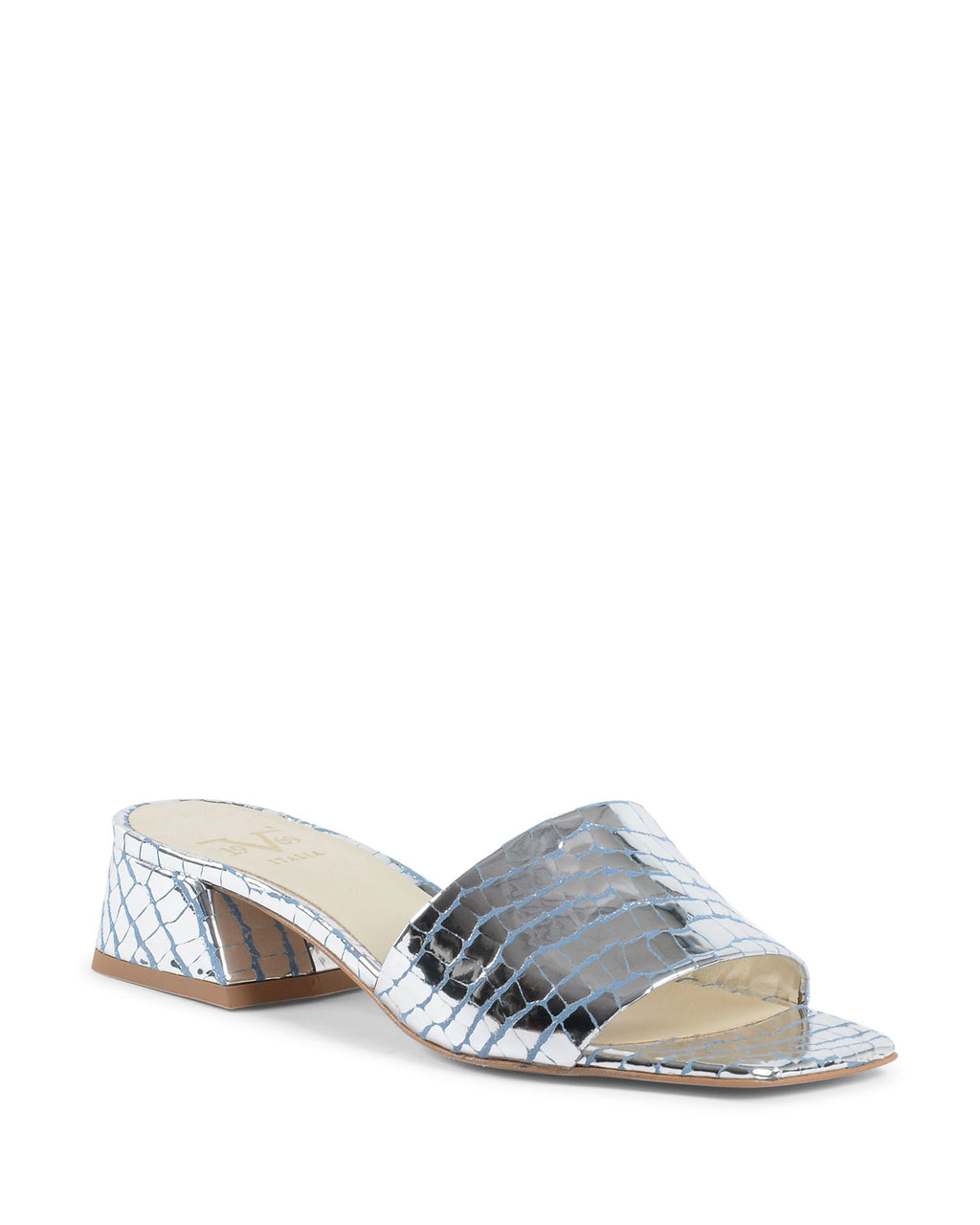 19V69 Italia Sandalo Donna Argento NEPER PITONE CELESTE ARGENTO