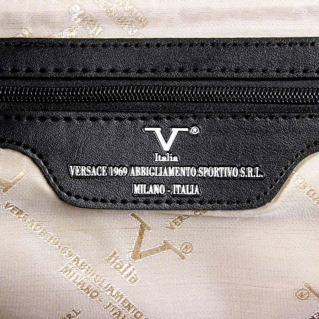 V 1969 Italia Borsa da uomo nera LEROY
