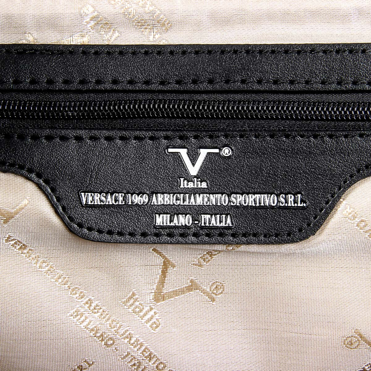 V 1969 Italia Borsa da uomo nera LEROY